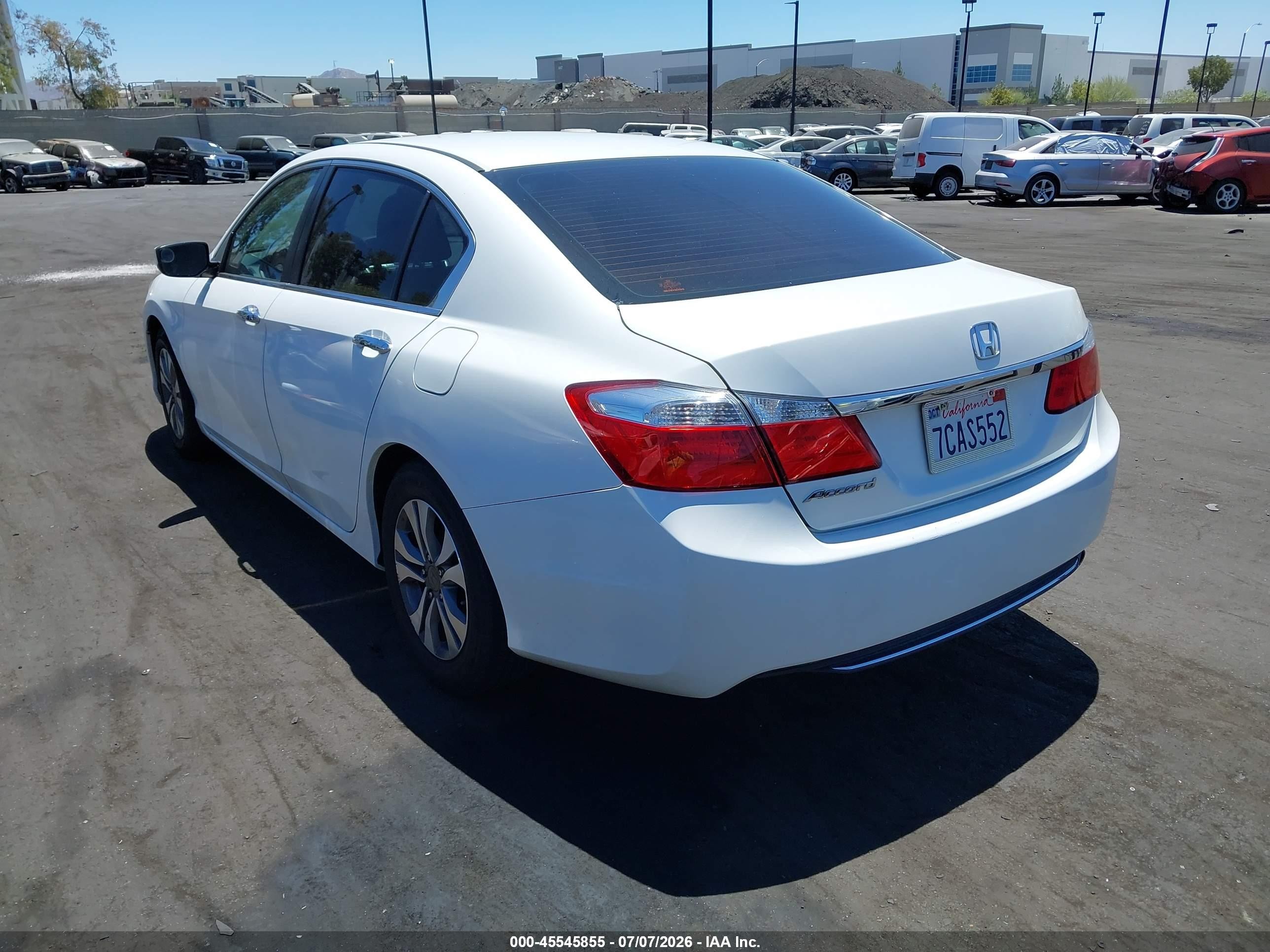 2013 Honda Accord Lx White vin: 1HGCR2F31DA203061