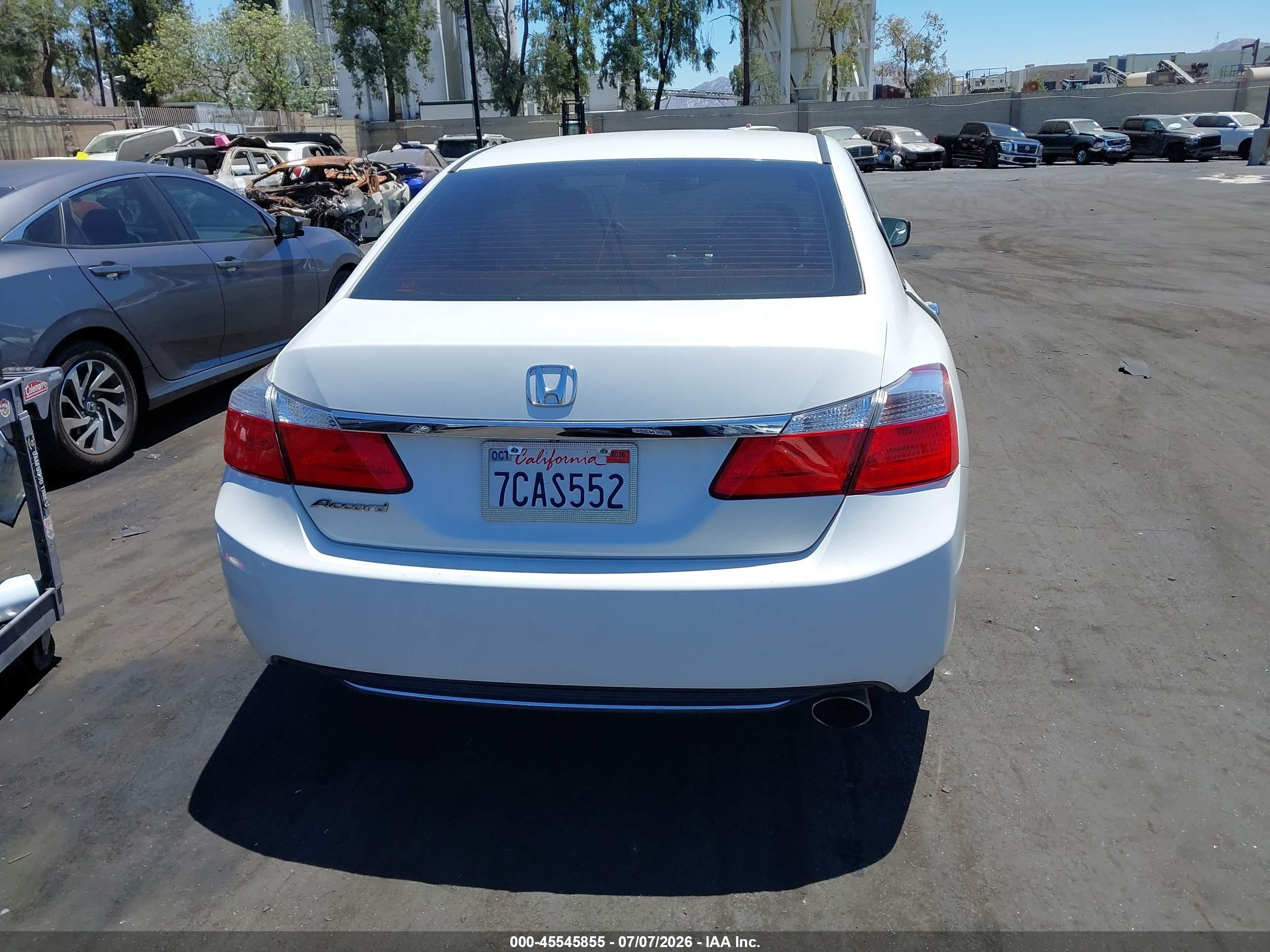 2013 Honda Accord Lx White vin: 1HGCR2F31DA203061