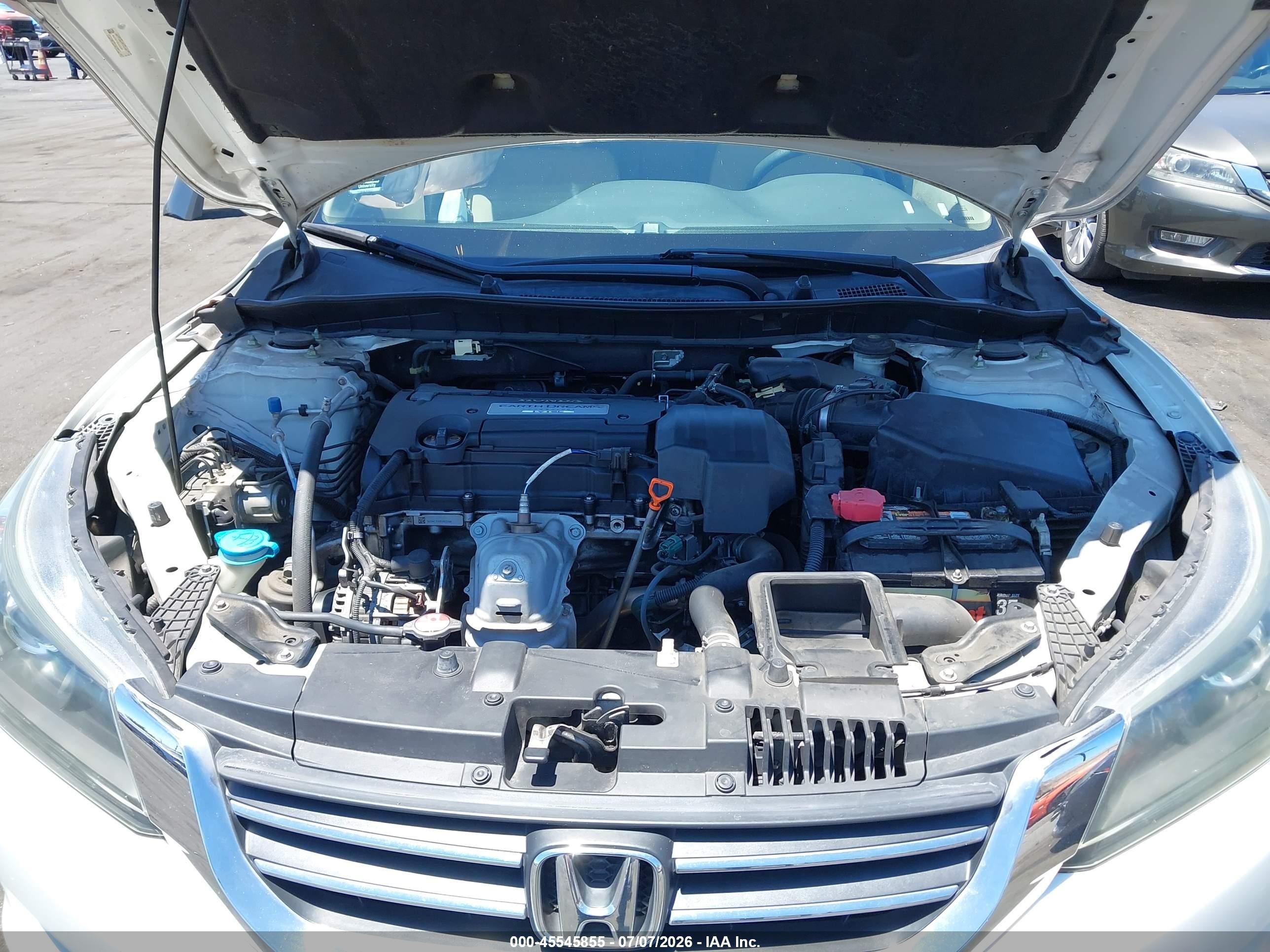 2013 Honda Accord Lx White vin: 1HGCR2F31DA203061