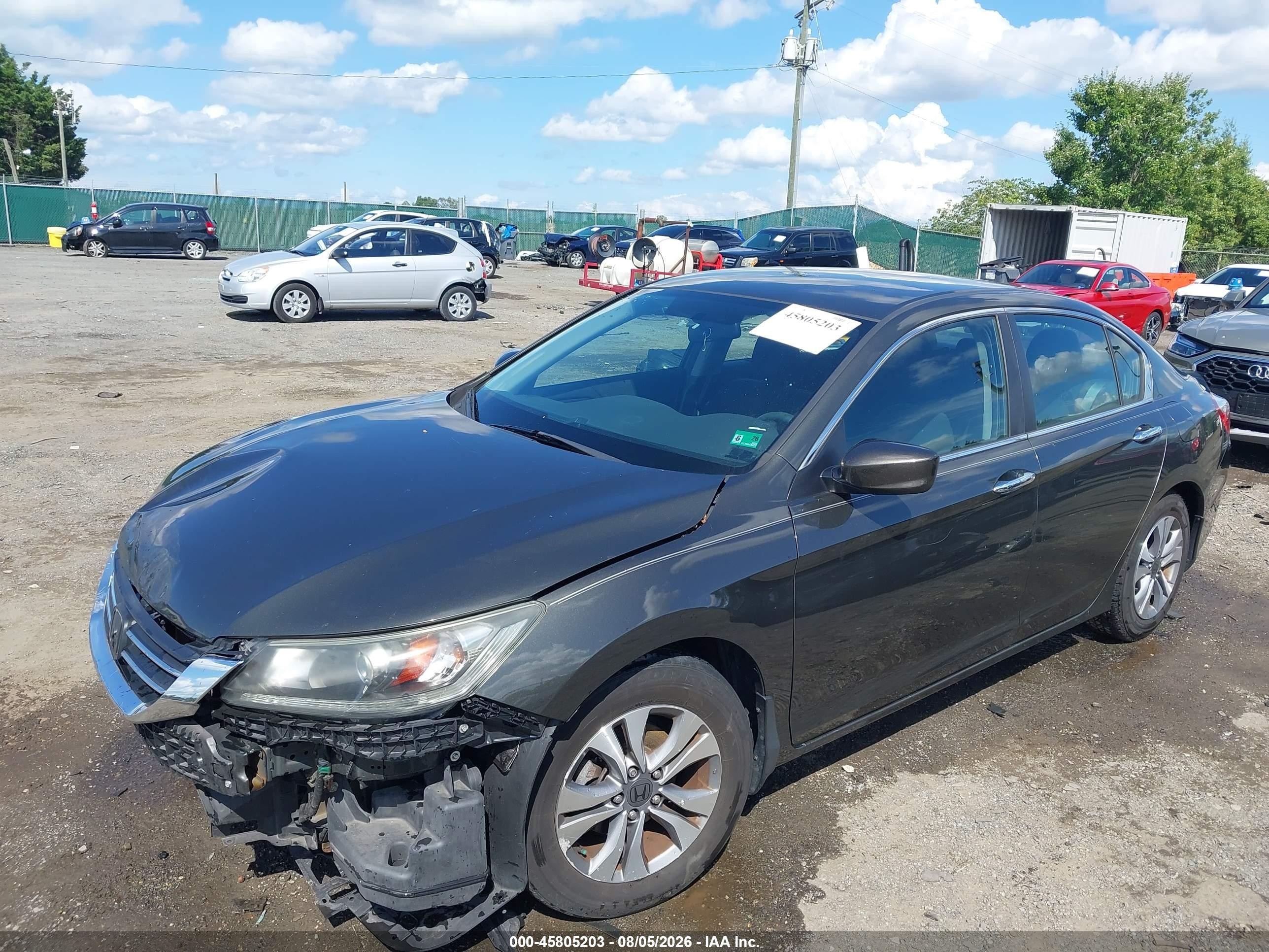 2013 Honda Accord Lx Gray vin: 1HGCR2F31DA208700