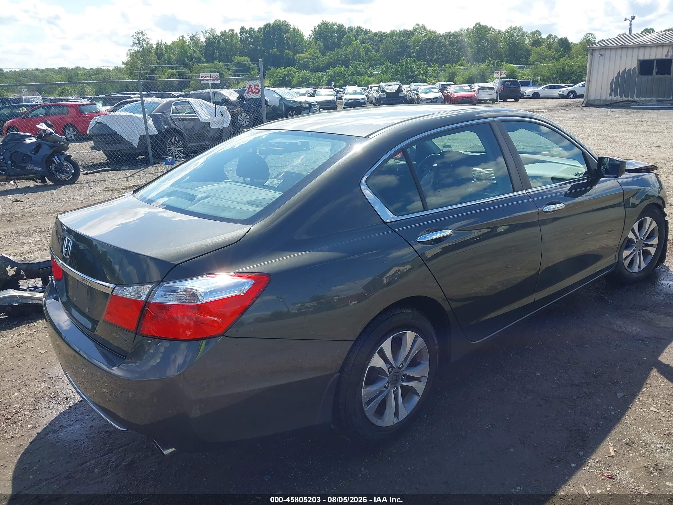2013 Honda Accord Lx Gray vin: 1HGCR2F31DA208700