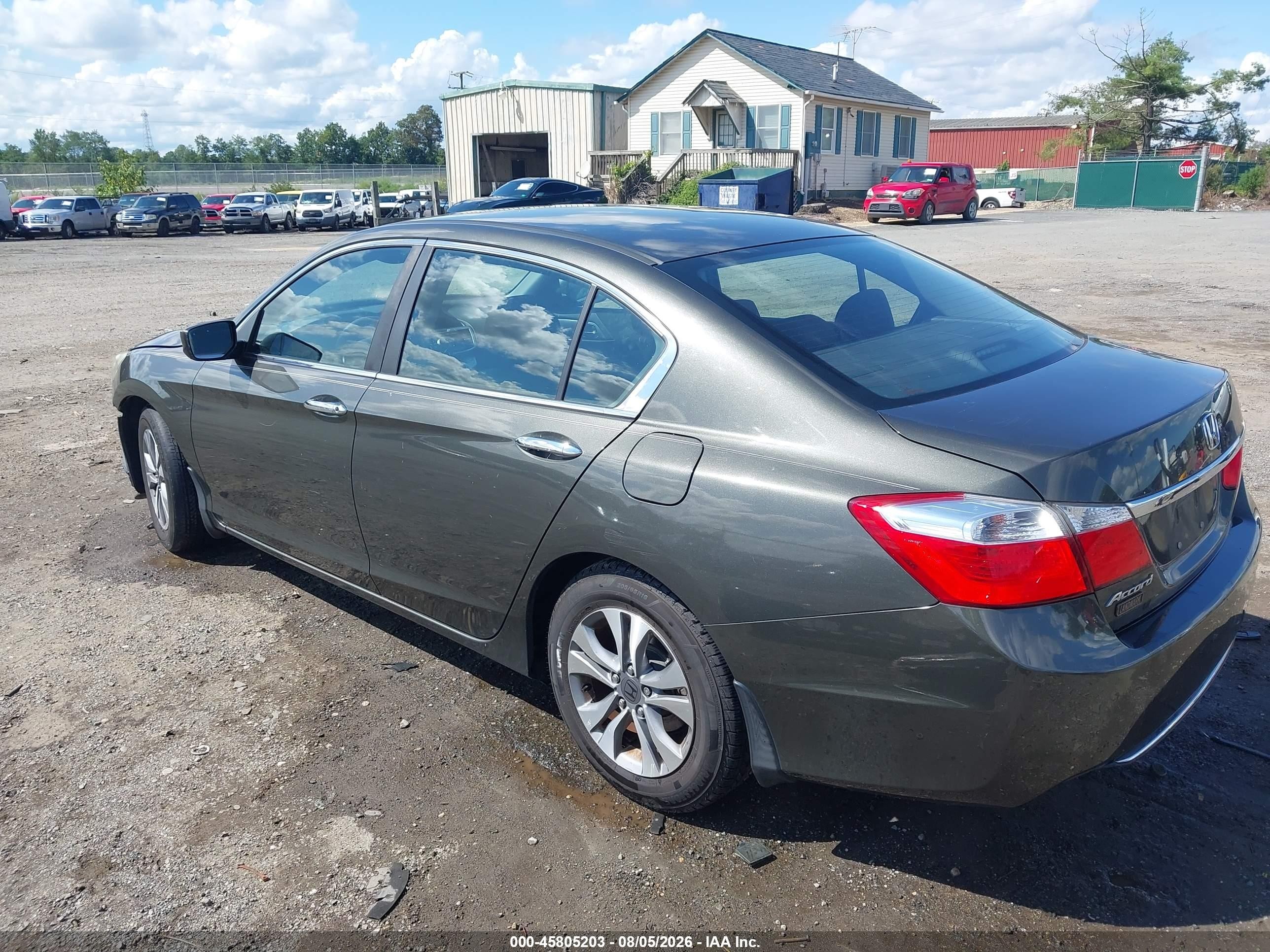 2013 Honda Accord Lx Gray vin: 1HGCR2F31DA208700