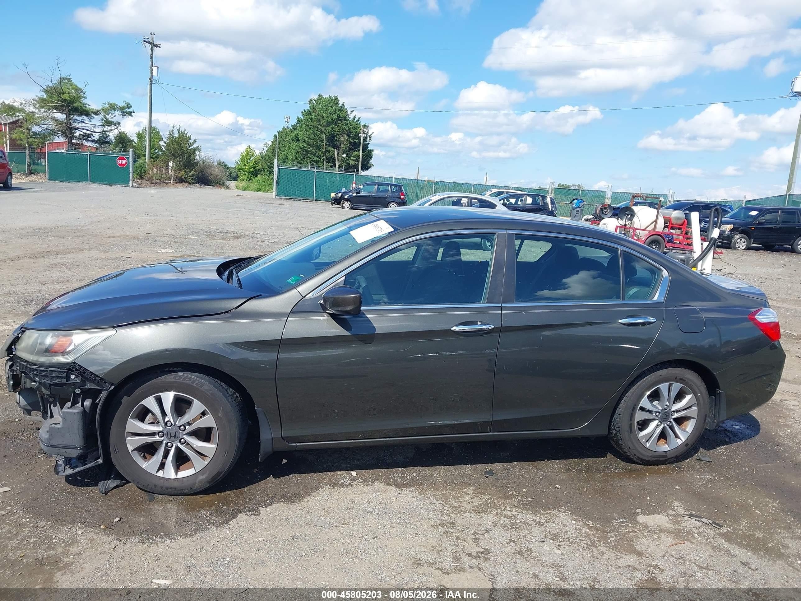 2013 Honda Accord Lx Gray vin: 1HGCR2F31DA208700