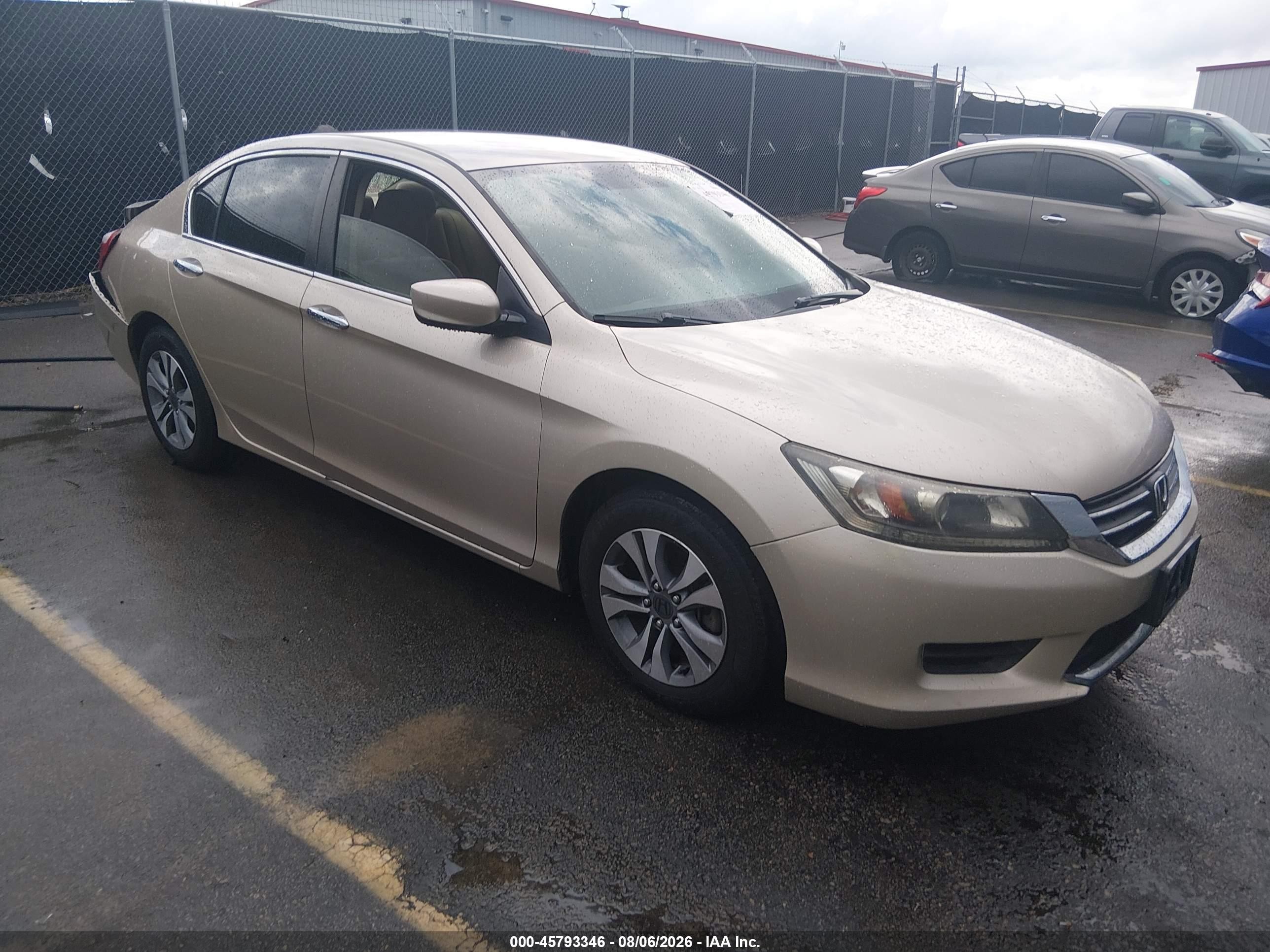 2013 Honda Accord Lx Beige vin: 1HGCR2F31DA220538