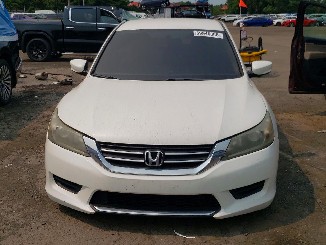 2014 Honda Accord Lx White vin: 1HGCR2F31EA063739