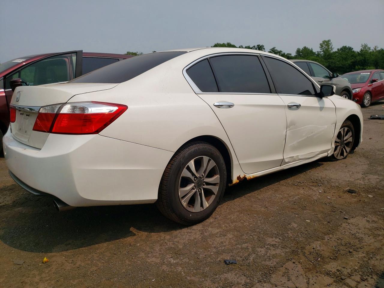 2014 Honda Accord Lx White vin: 1HGCR2F31EA063739