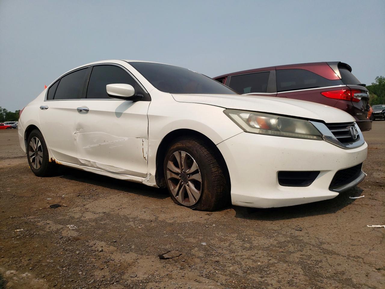 2014 Honda Accord Lx White vin: 1HGCR2F31EA063739