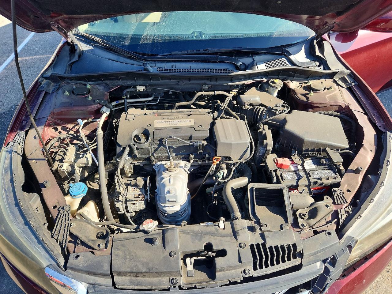 2014 Honda Accord Lx Burgundy vin: 1HGCR2F31EA085434