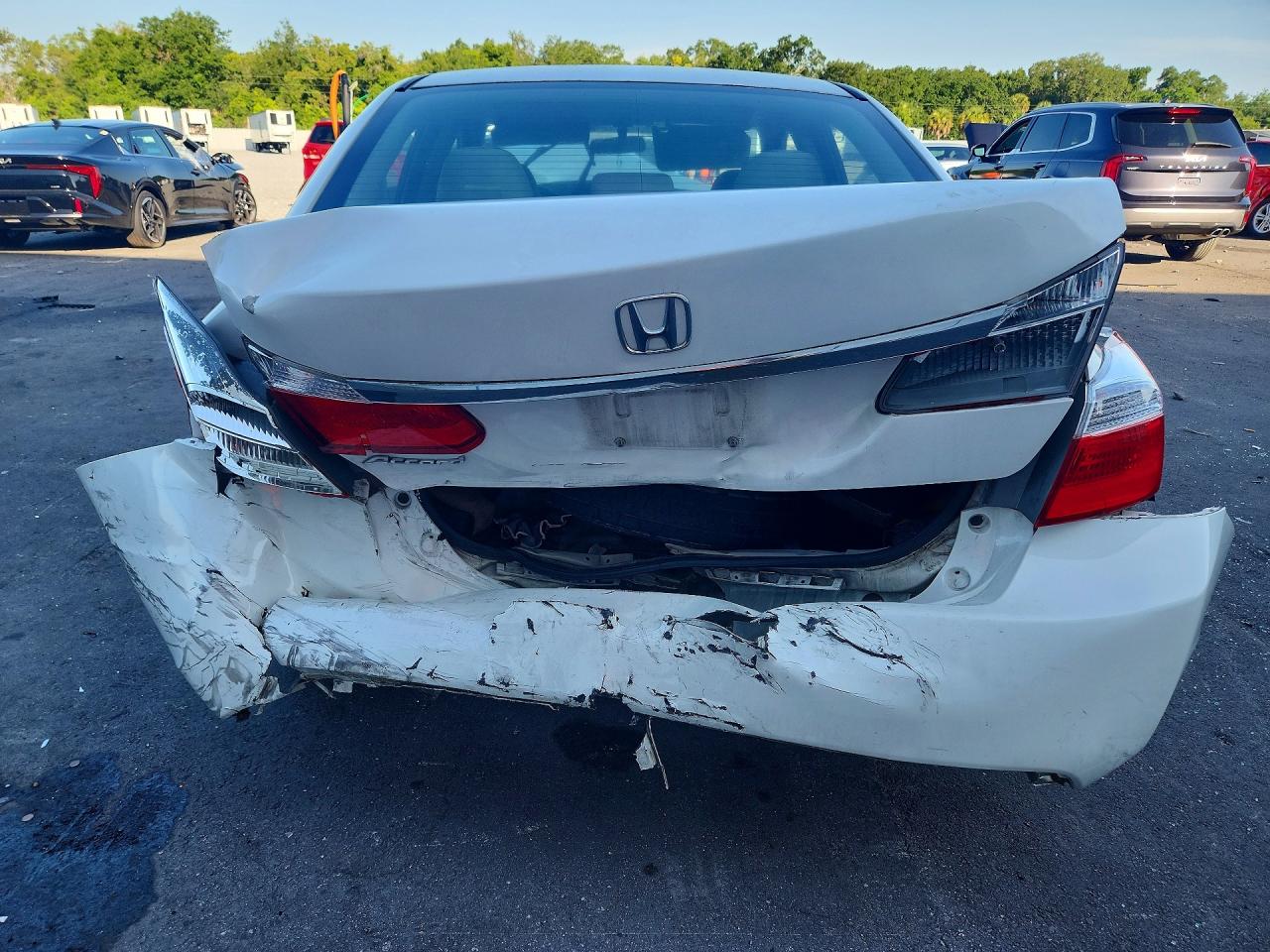 2014 Honda Accord Lx White vin: 1HGCR2F31EA115659