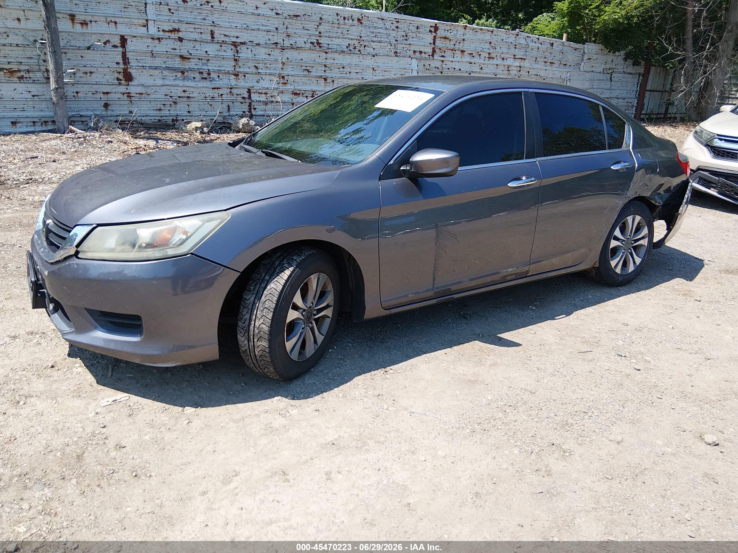 2014 Honda Accord Lx Gray vin: 1HGCR2F31EA173609