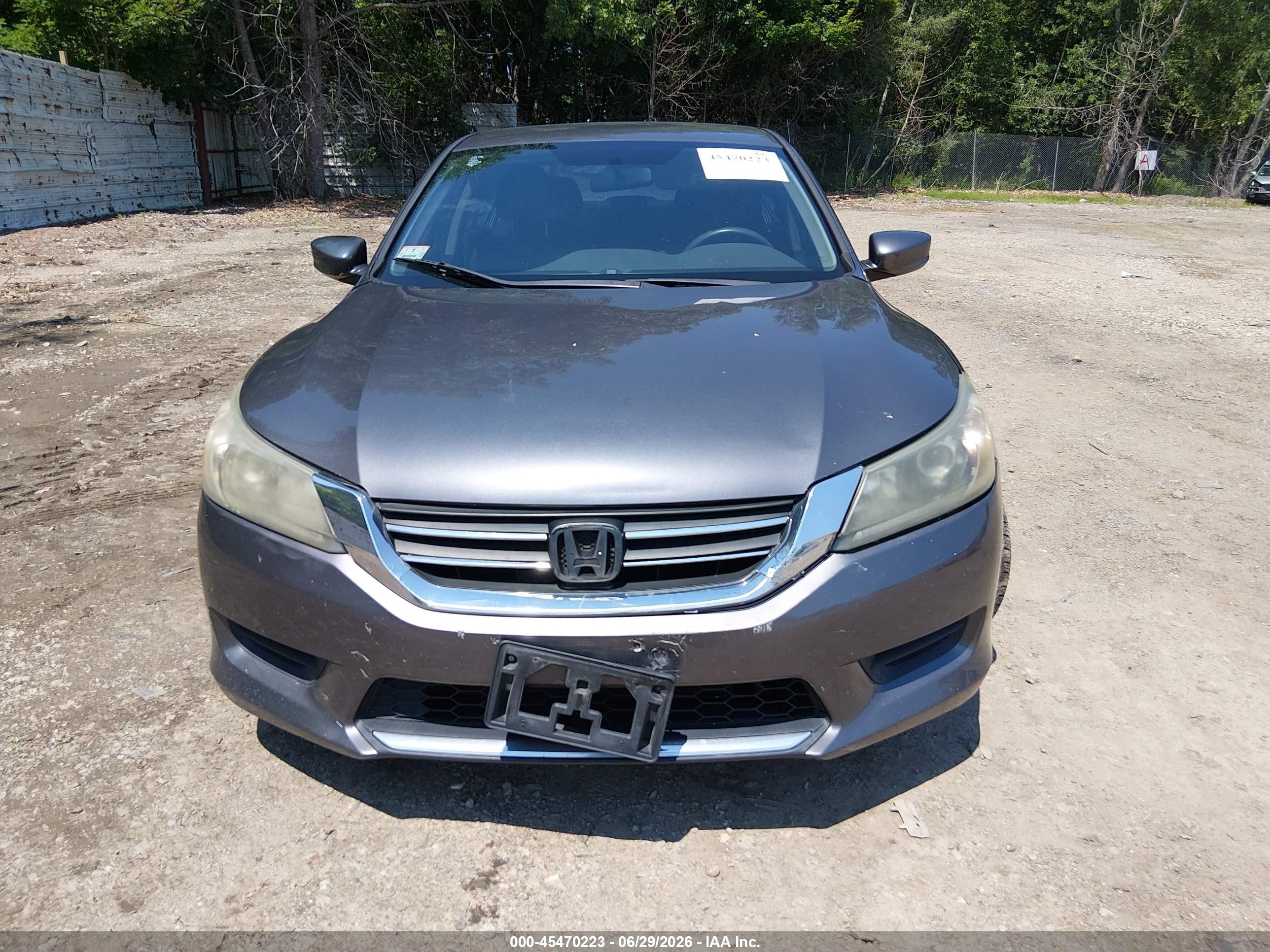 2014 Honda Accord Lx Gray vin: 1HGCR2F31EA173609