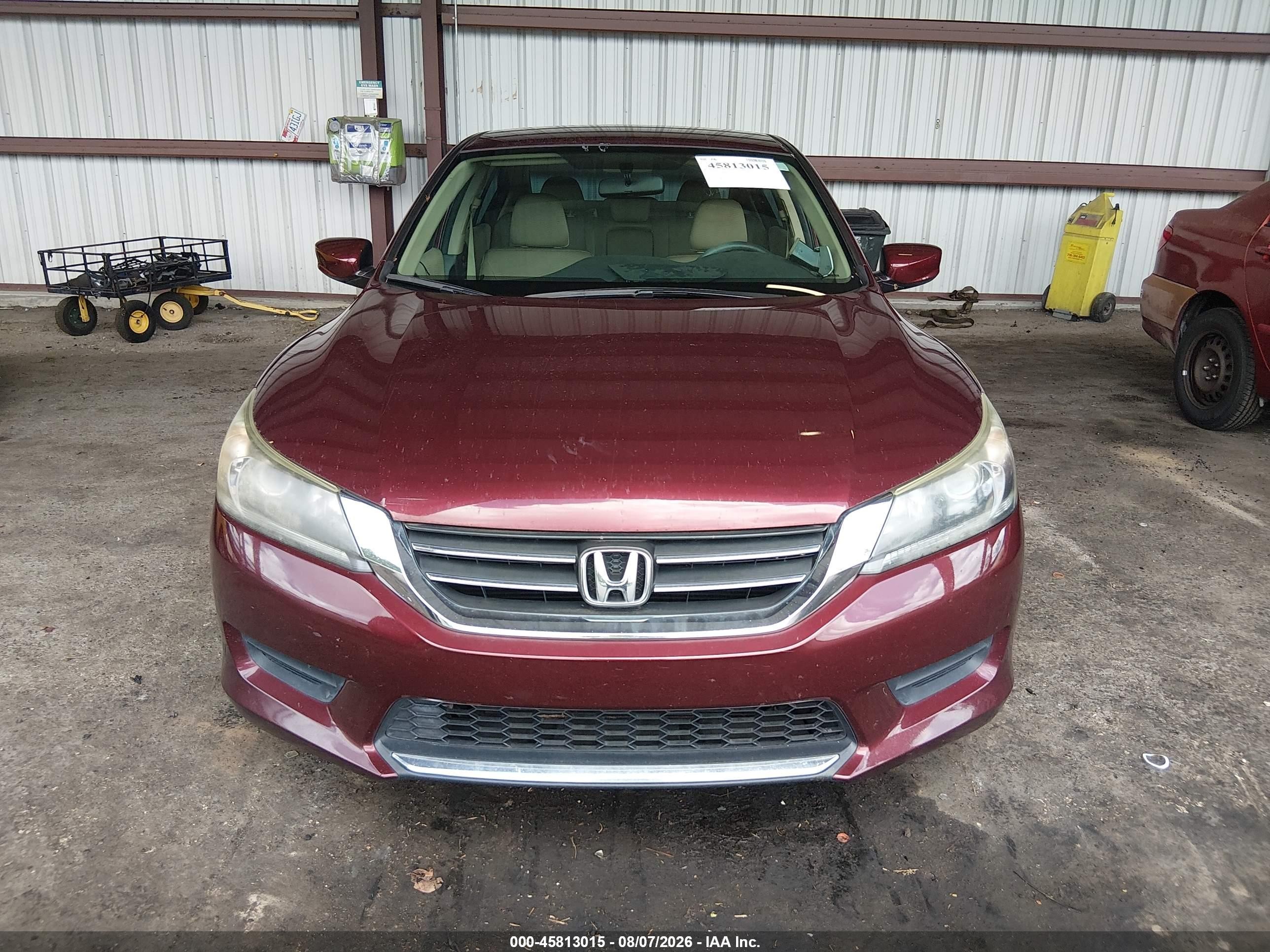 2014 Honda Accord Lx Темно-бордовый vin: 1HGCR2F31EA202686