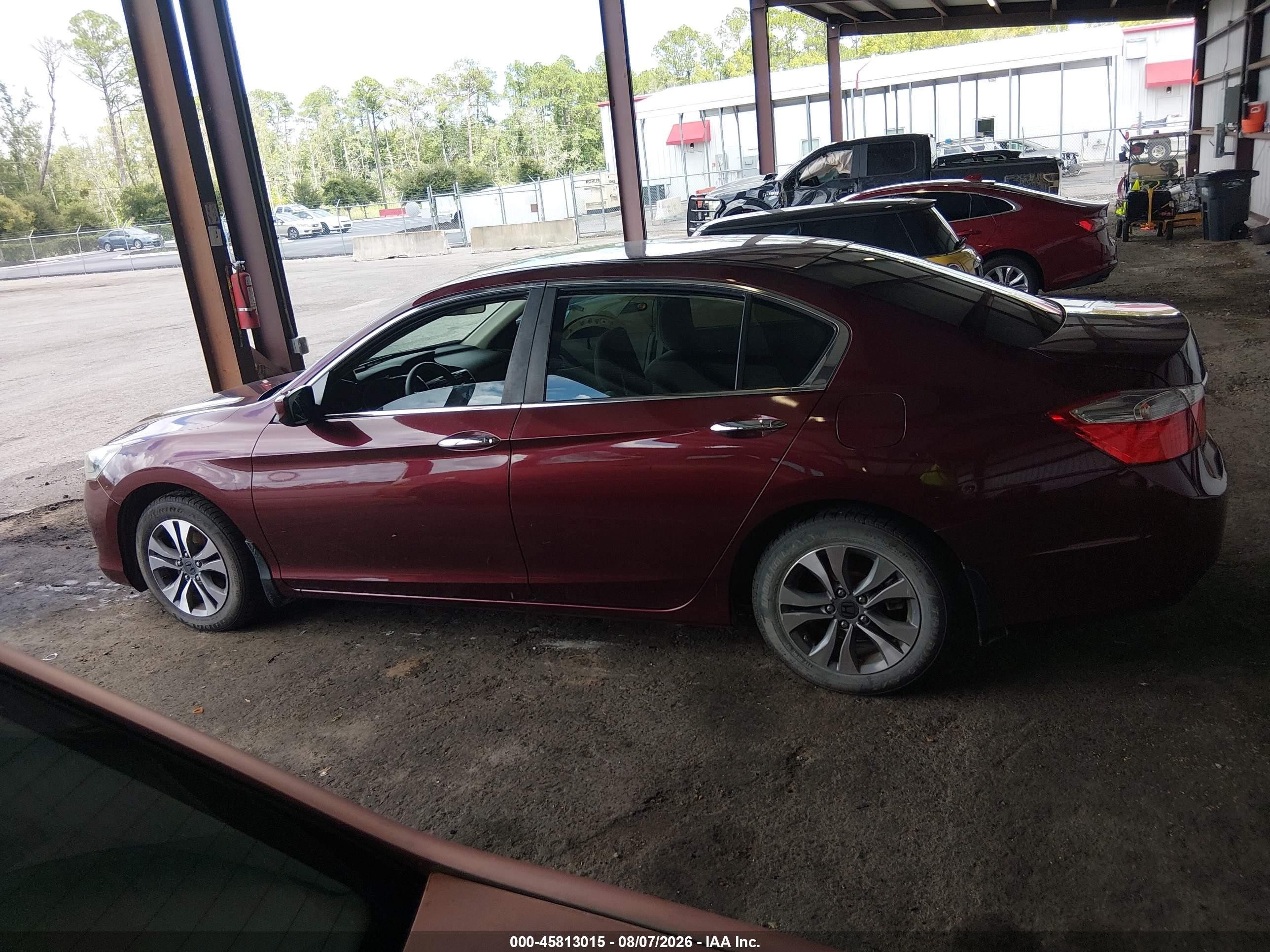 2014 Honda Accord Lx Темно-бордовый vin: 1HGCR2F31EA202686