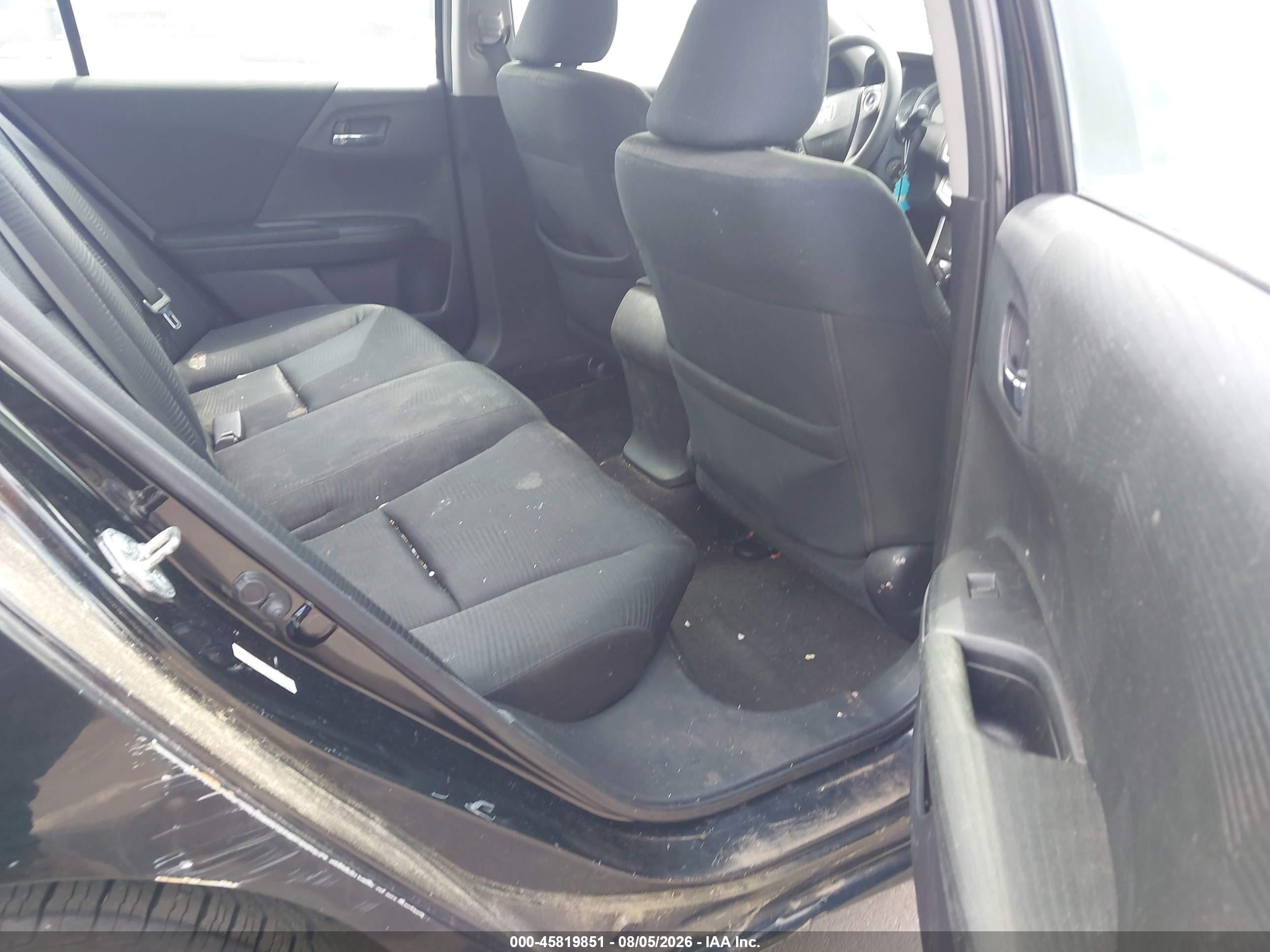 2014 Honda Accord Lx Black vin: 1HGCR2F31EA224543