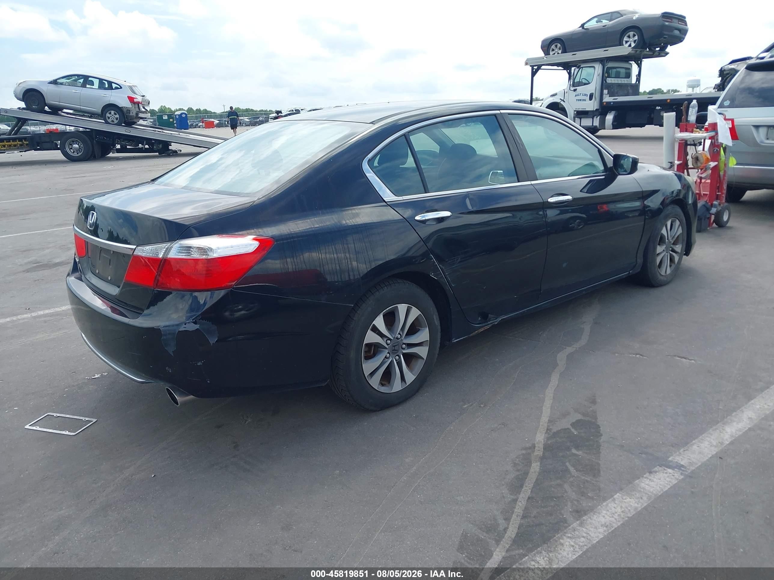 2014 Honda Accord Lx Black vin: 1HGCR2F31EA224543