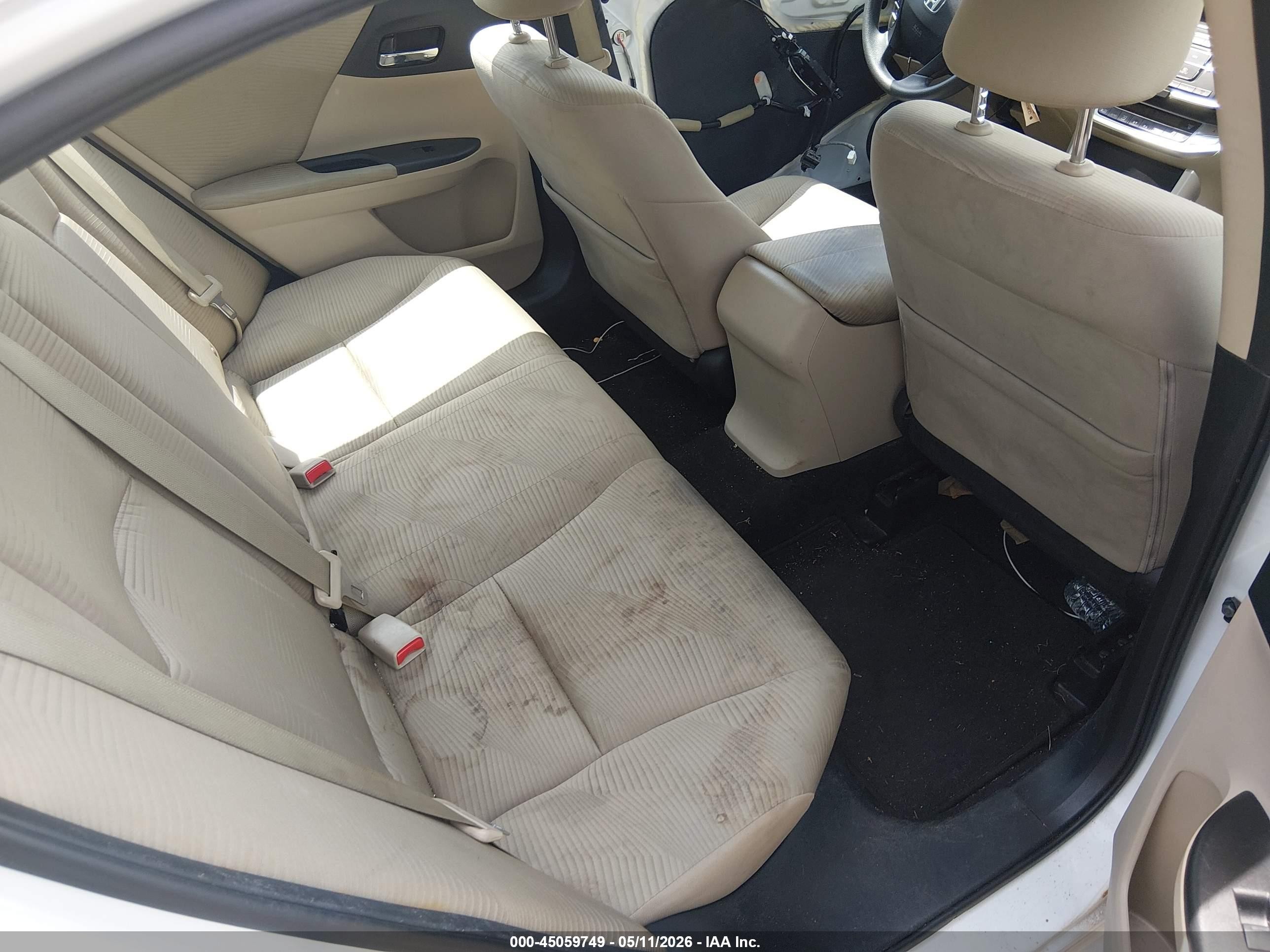 2014 Honda Accord Lx White vin: 1HGCR2F31EA306367