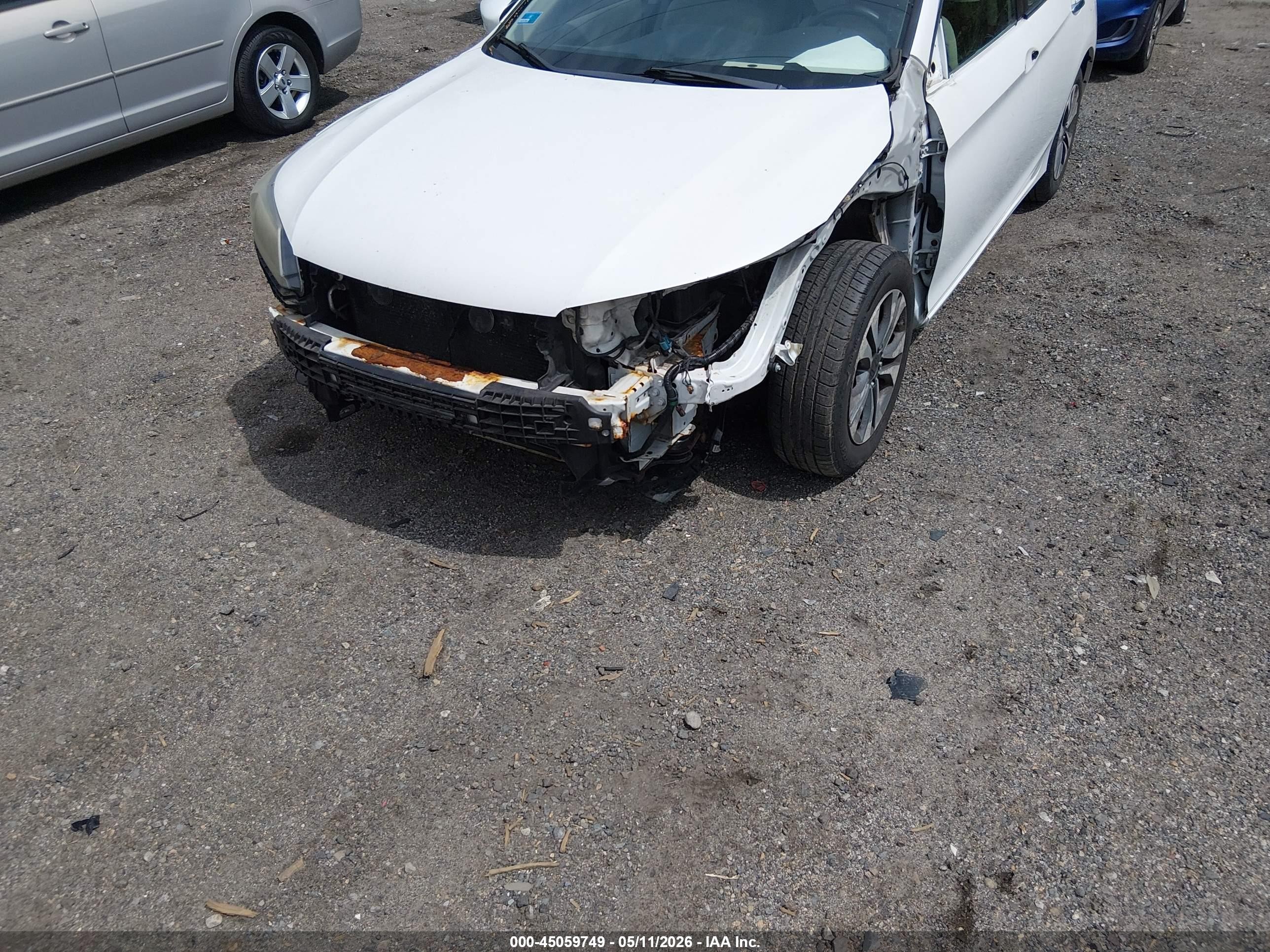 2014 Honda Accord Lx White vin: 1HGCR2F31EA306367