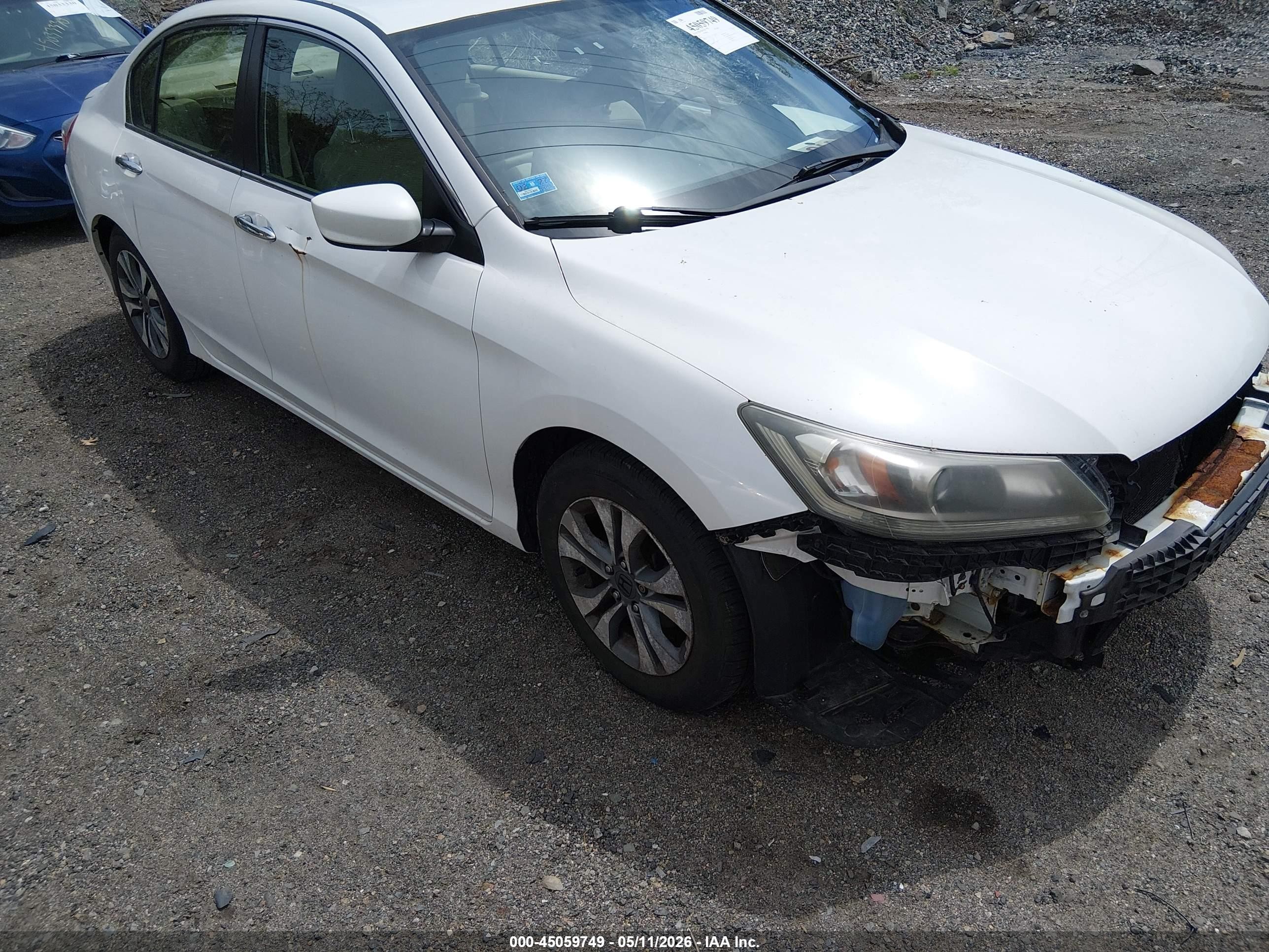 2014 Honda Accord Lx White vin: 1HGCR2F31EA306367