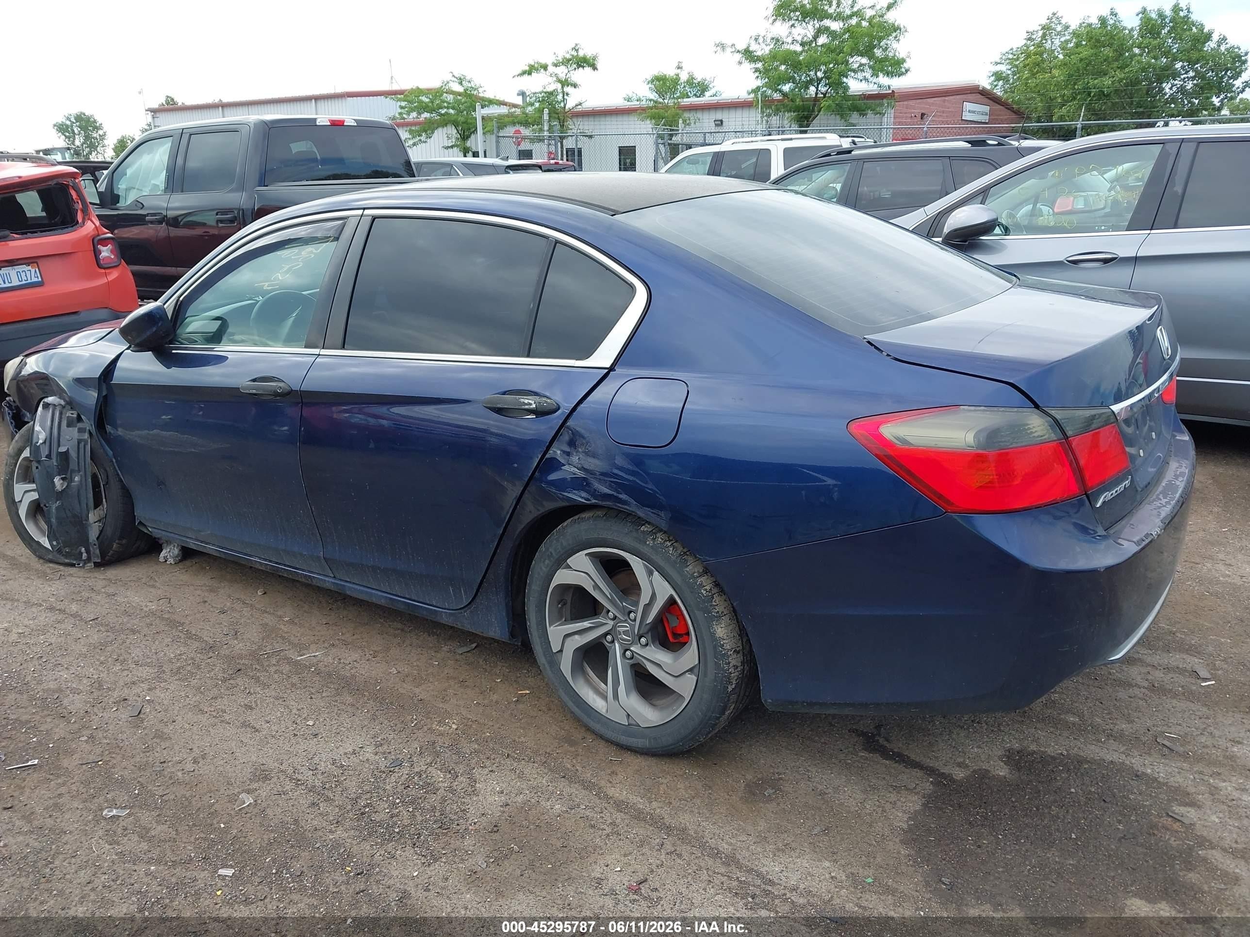 2015 Honda Accord Lx Blue vin: 1HGCR2F31FA119115