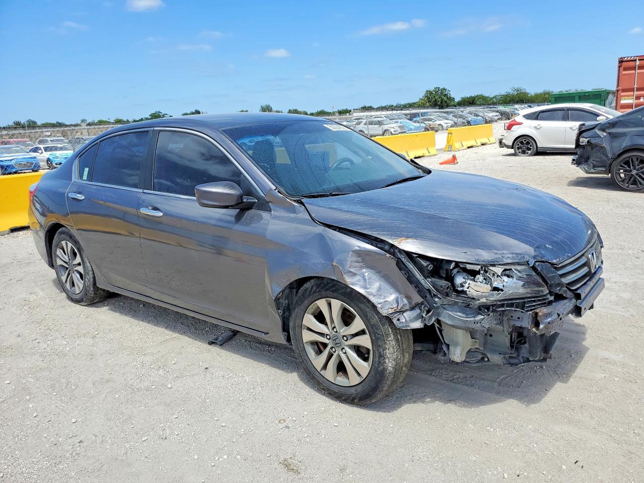 2015 Honda Accord Lx Gray vin: 1HGCR2F31FA139767
