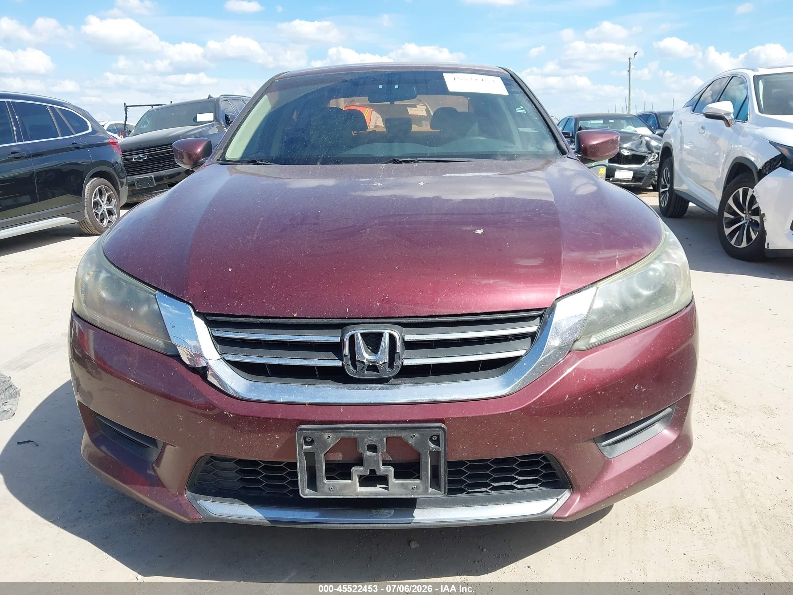 2015 Honda Accord Lx Burgundy vin: 1HGCR2F31FA167875