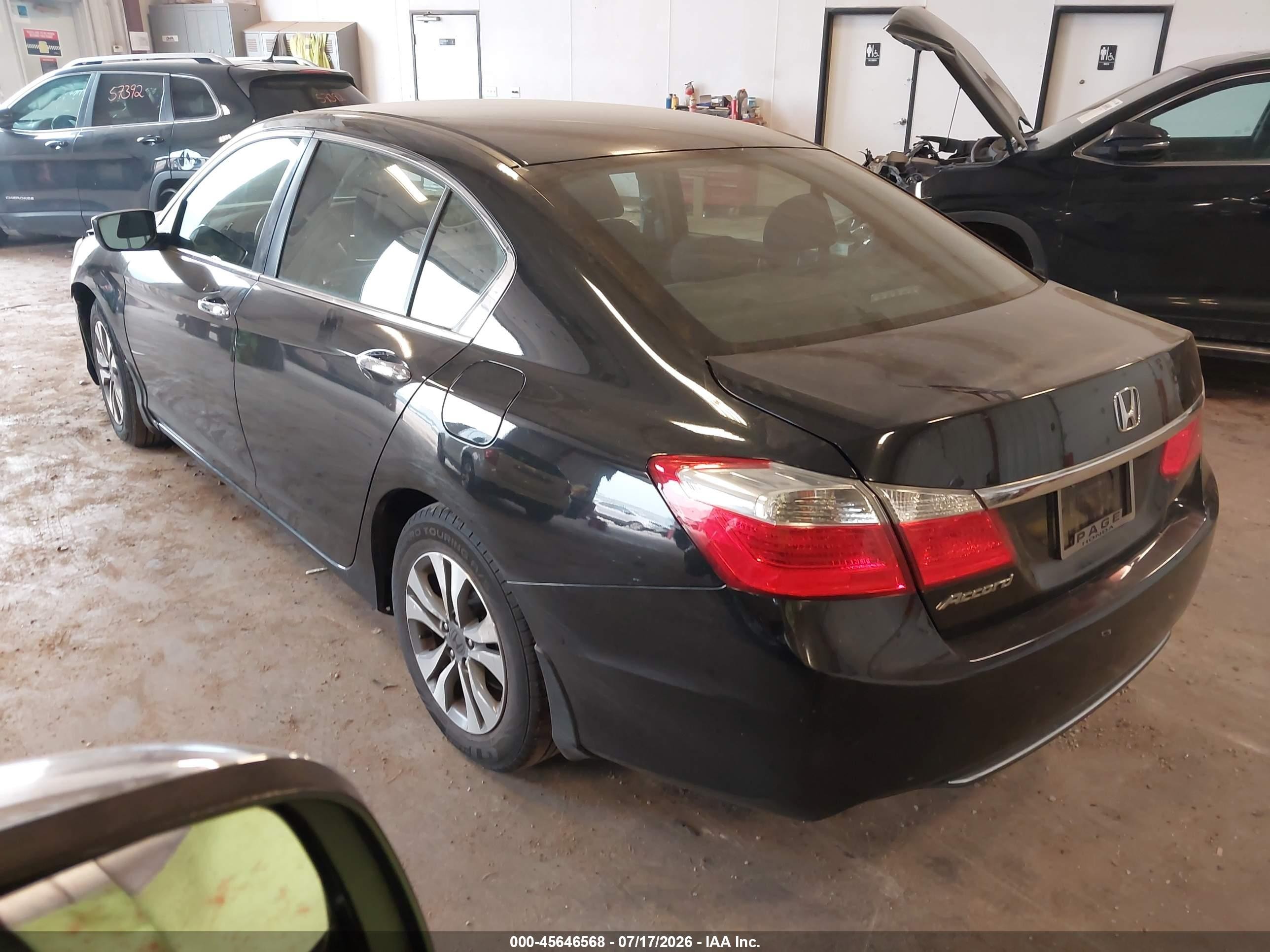 2015 Honda Accord Lx Black vin: 1HGCR2F31FA181307