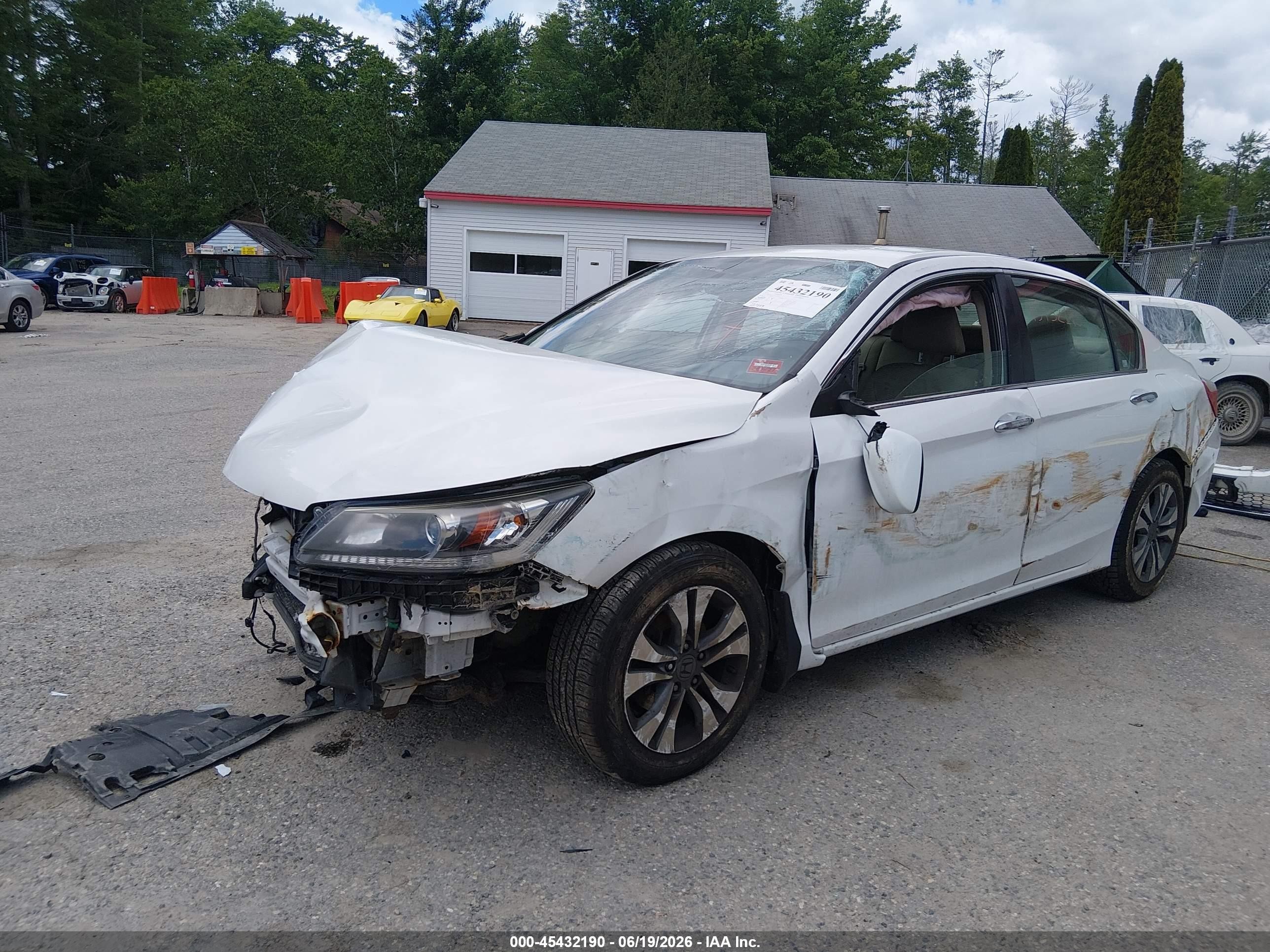 2015 Honda Accord Lx White vin: 1HGCR2F31FA219957