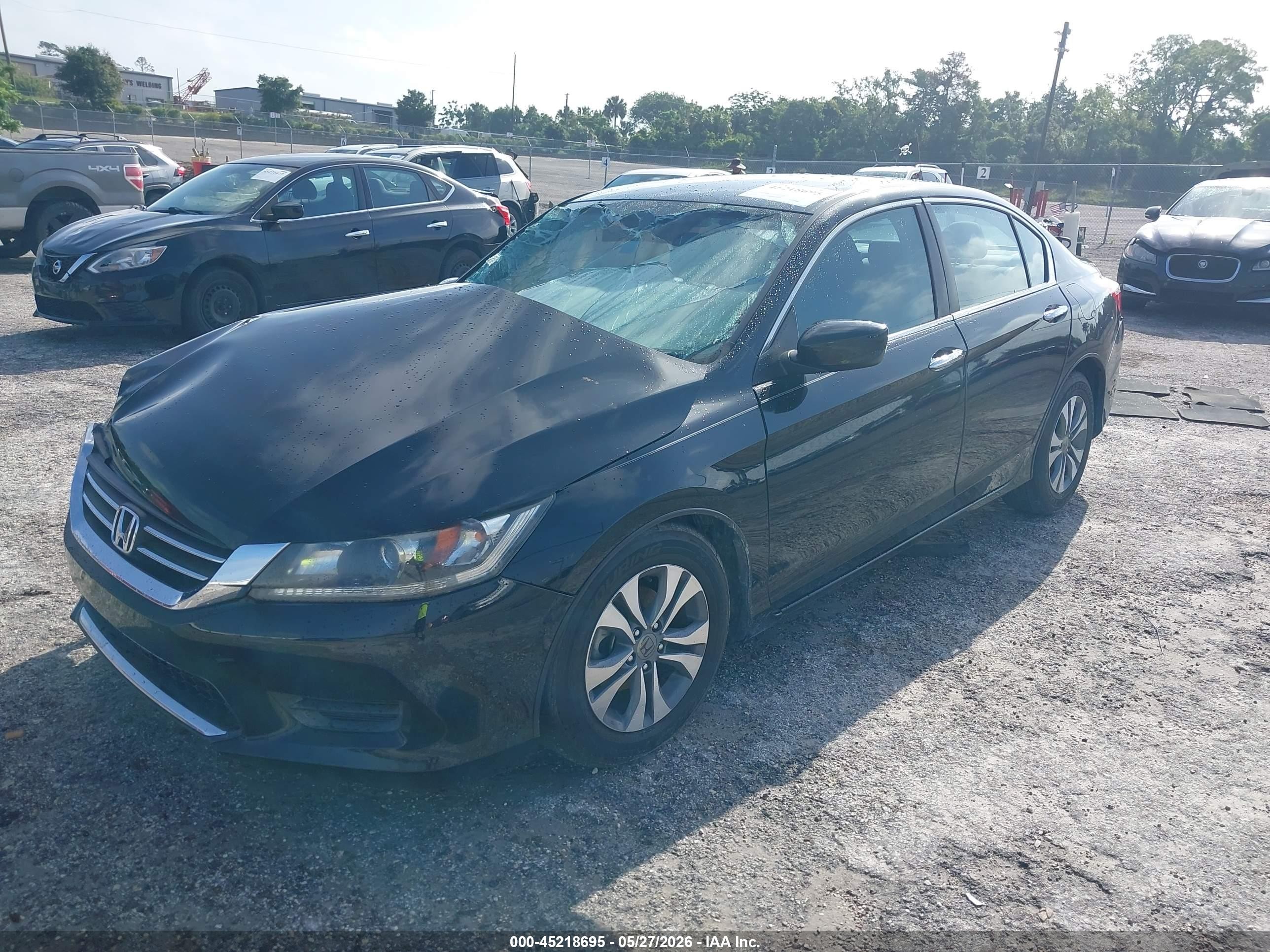 2015 Honda Accord Lx Black vin: 1HGCR2F31FA228075