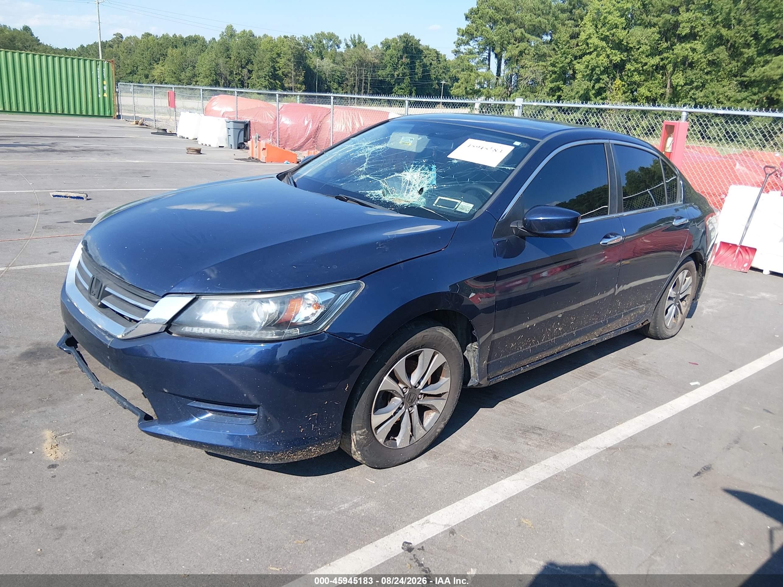 2015 Honda Accord Lx Dark Blue vin: 1HGCR2F31FA232353