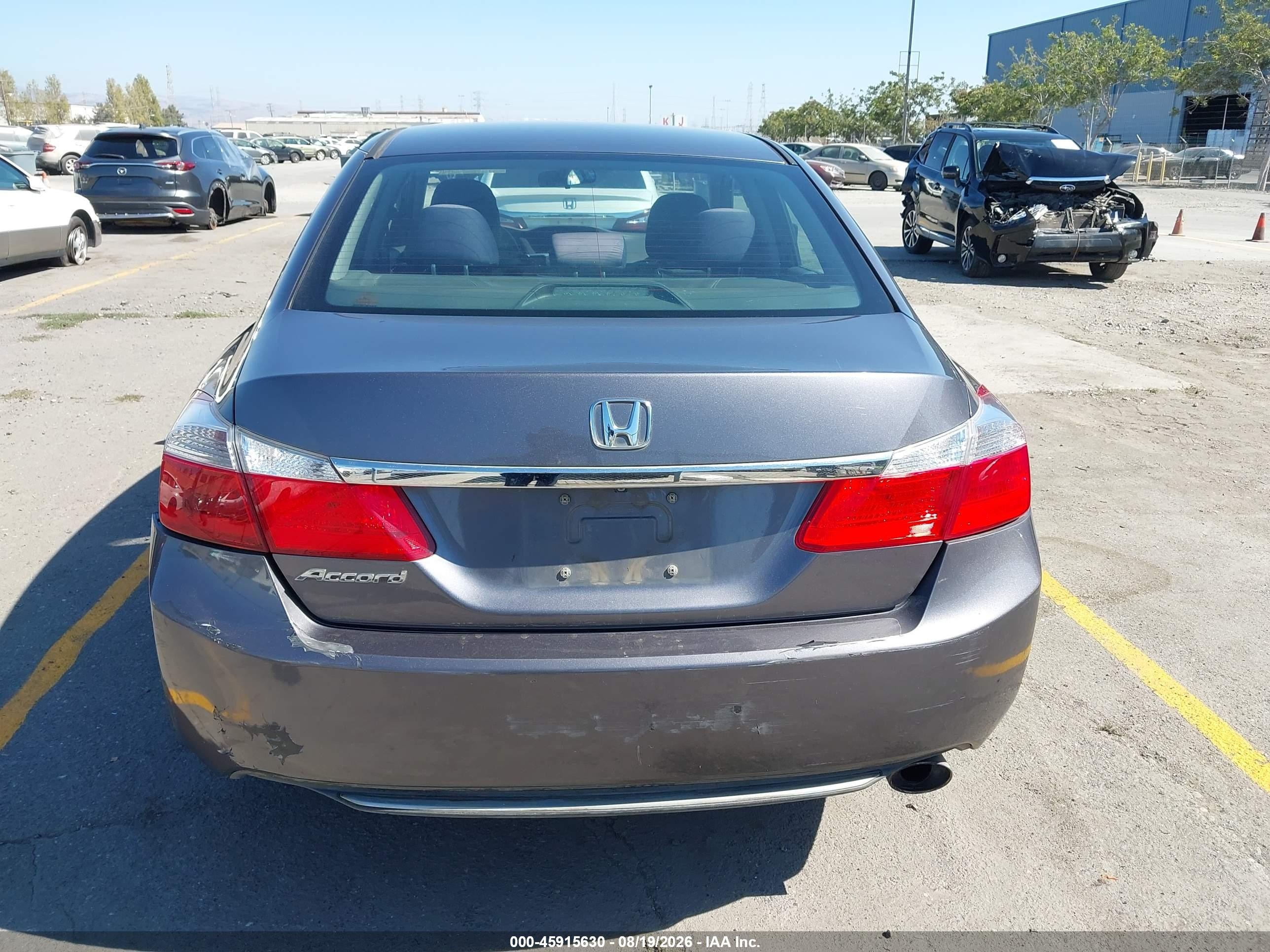 2015 Honda Accord Lx Gray vin: 1HGCR2F31FA235902