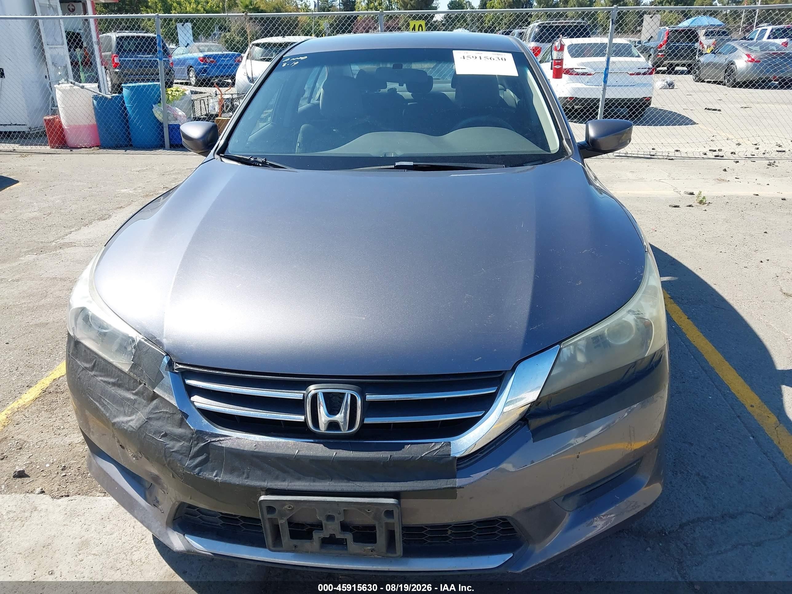 2015 Honda Accord Lx Gray vin: 1HGCR2F31FA235902