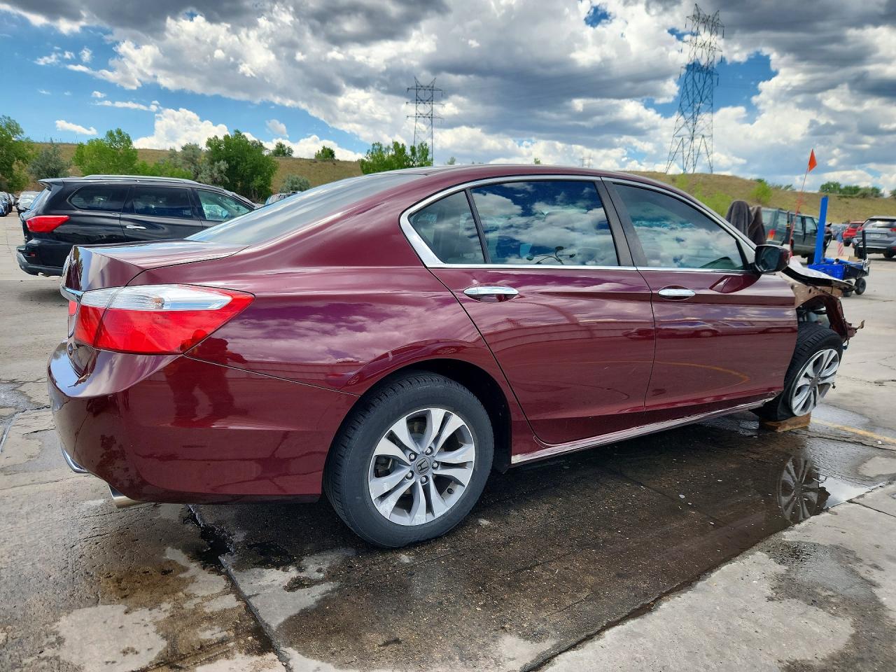 2015 Honda Accord Lx Maroon vin: 1HGCR2F31FA270357