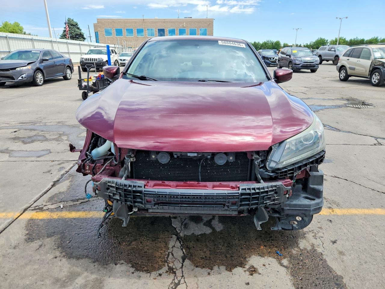 2015 Honda Accord Lx Maroon vin: 1HGCR2F31FA270357