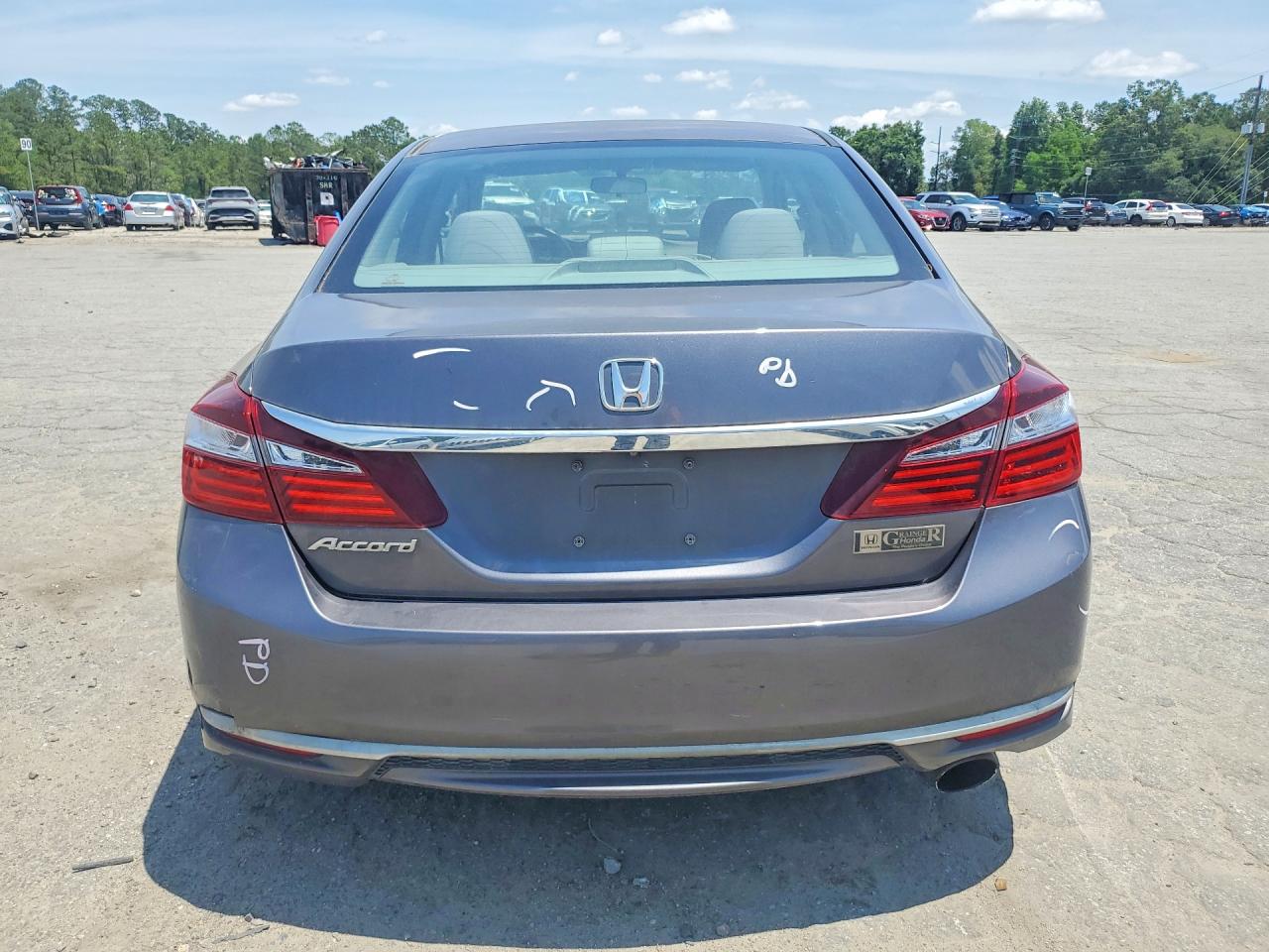 2016 Honda Accord Lx Gray vin: 1HGCR2F31GA053344