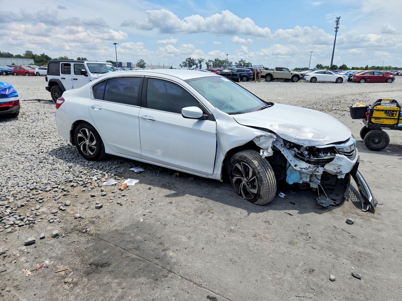 2016 Honda Accord Lx White vin: 1HGCR2F31GA079474