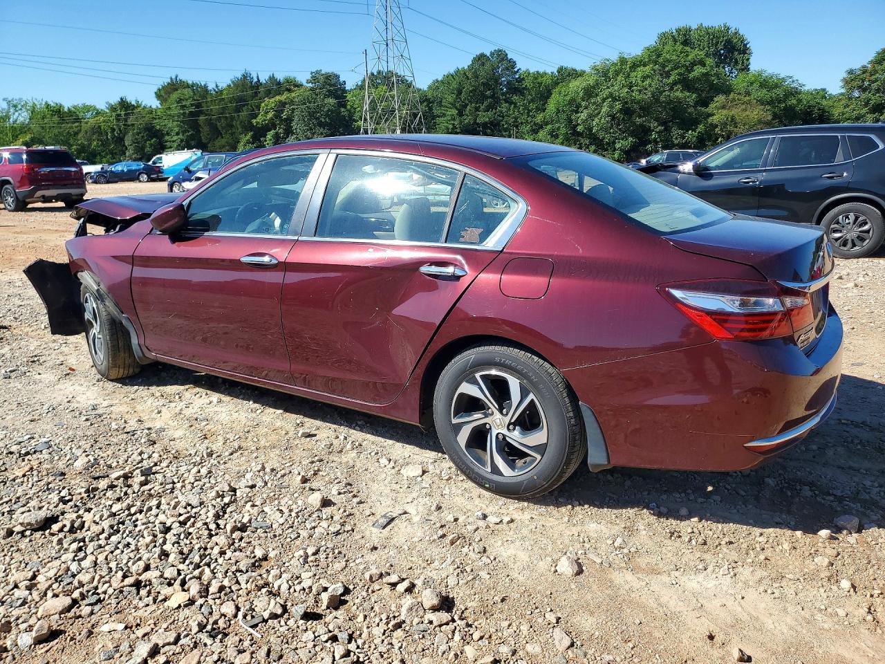 2017 Honda Accord Lx Burgundy vin: 1HGCR2F31HA118260