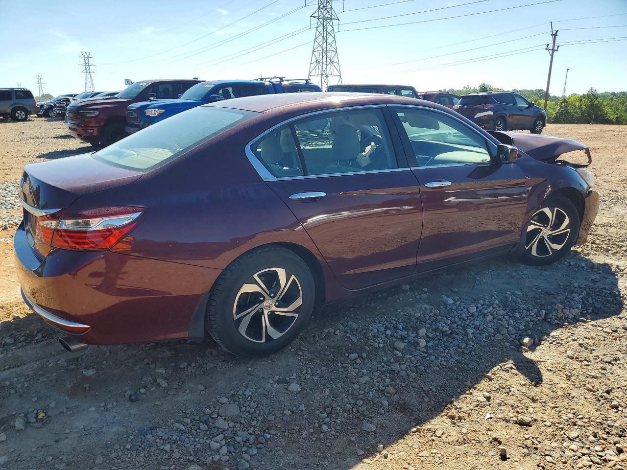 2017 Honda Accord Lx Burgundy vin: 1HGCR2F31HA118260