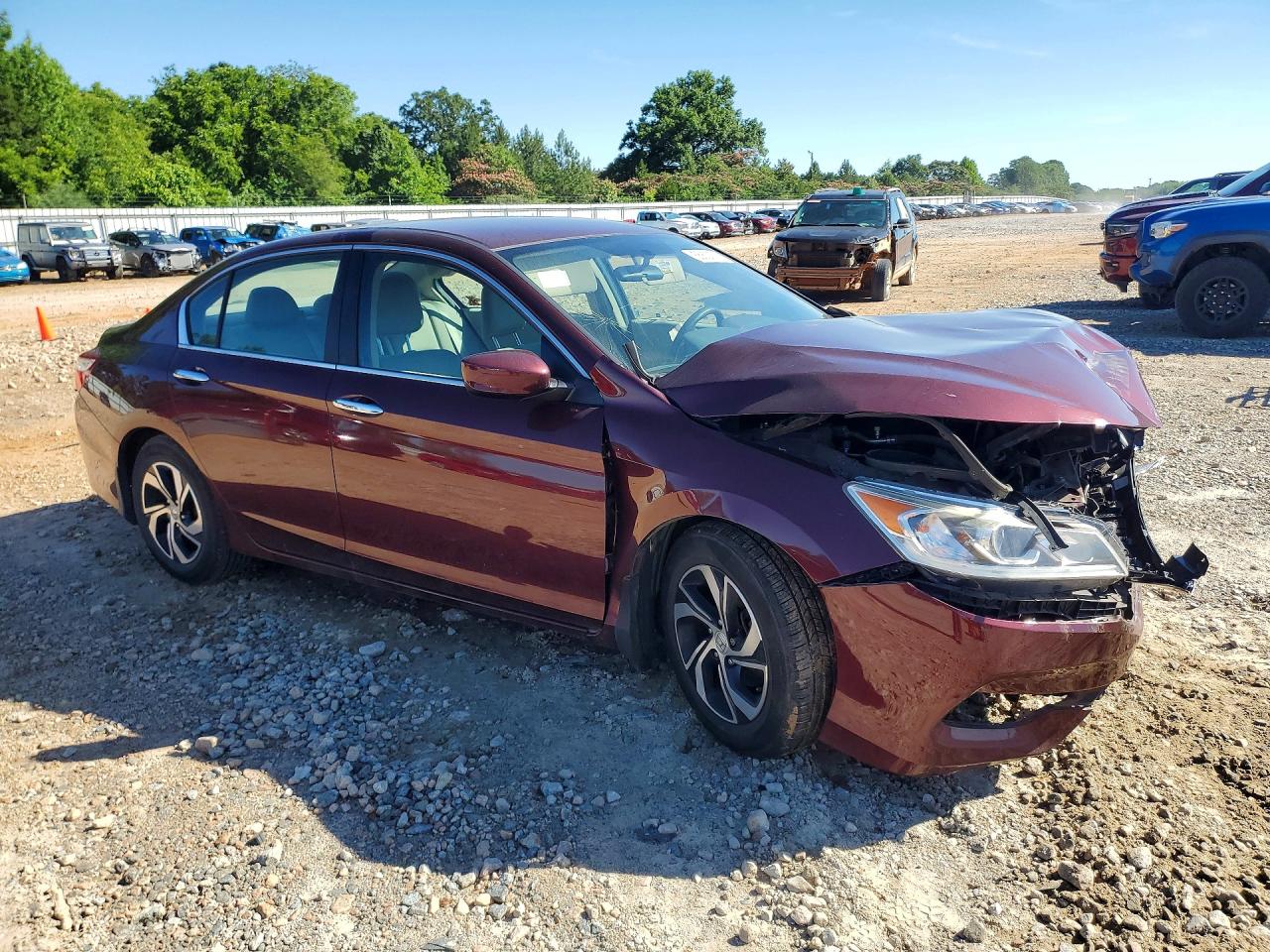 2017 Honda Accord Lx Burgundy vin: 1HGCR2F31HA118260