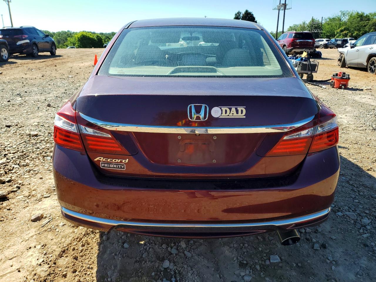 2017 Honda Accord Lx Burgundy vin: 1HGCR2F31HA118260