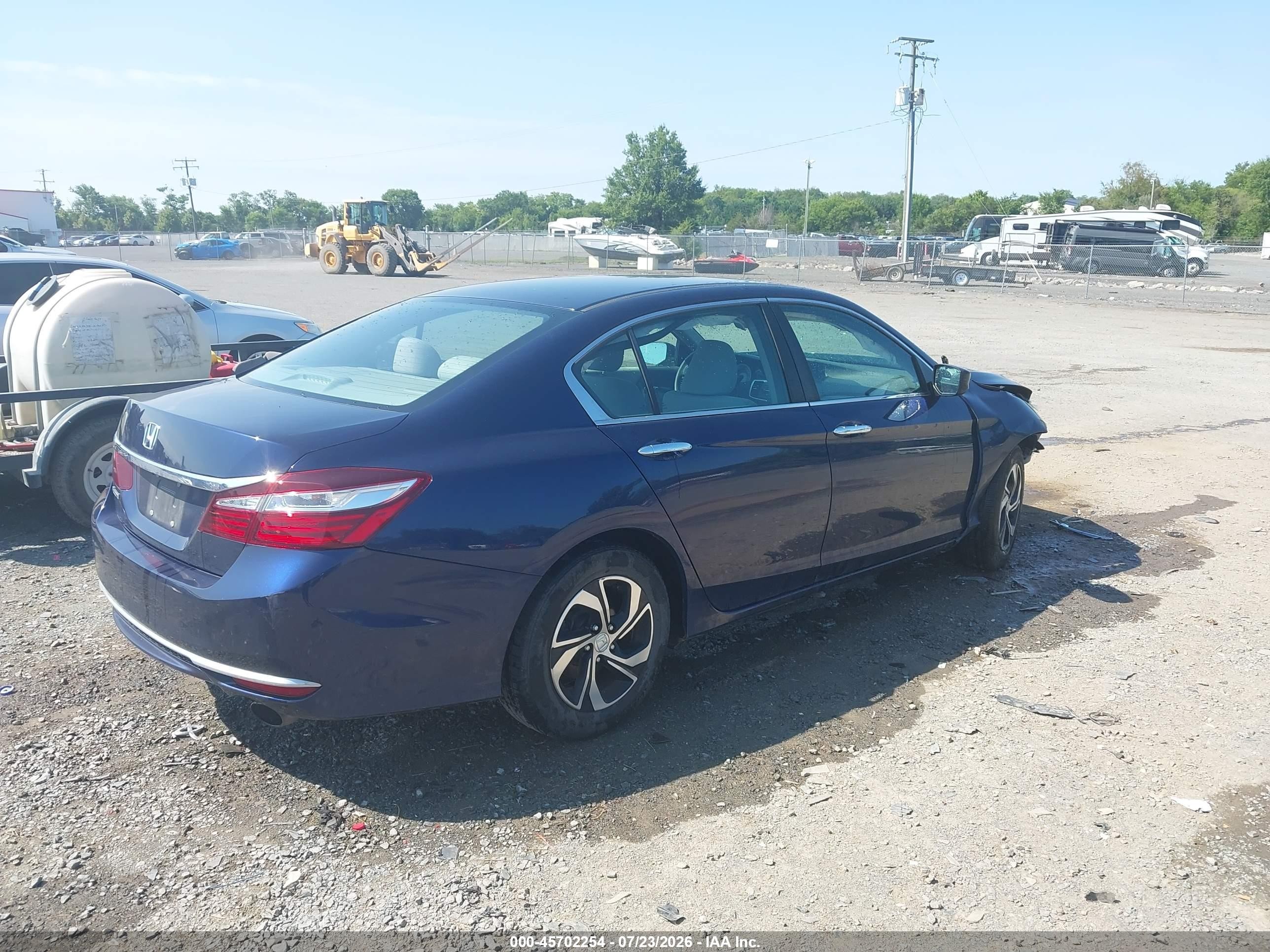 2017 Honda Accord Lx Синий vin: 1HGCR2F31HA178006