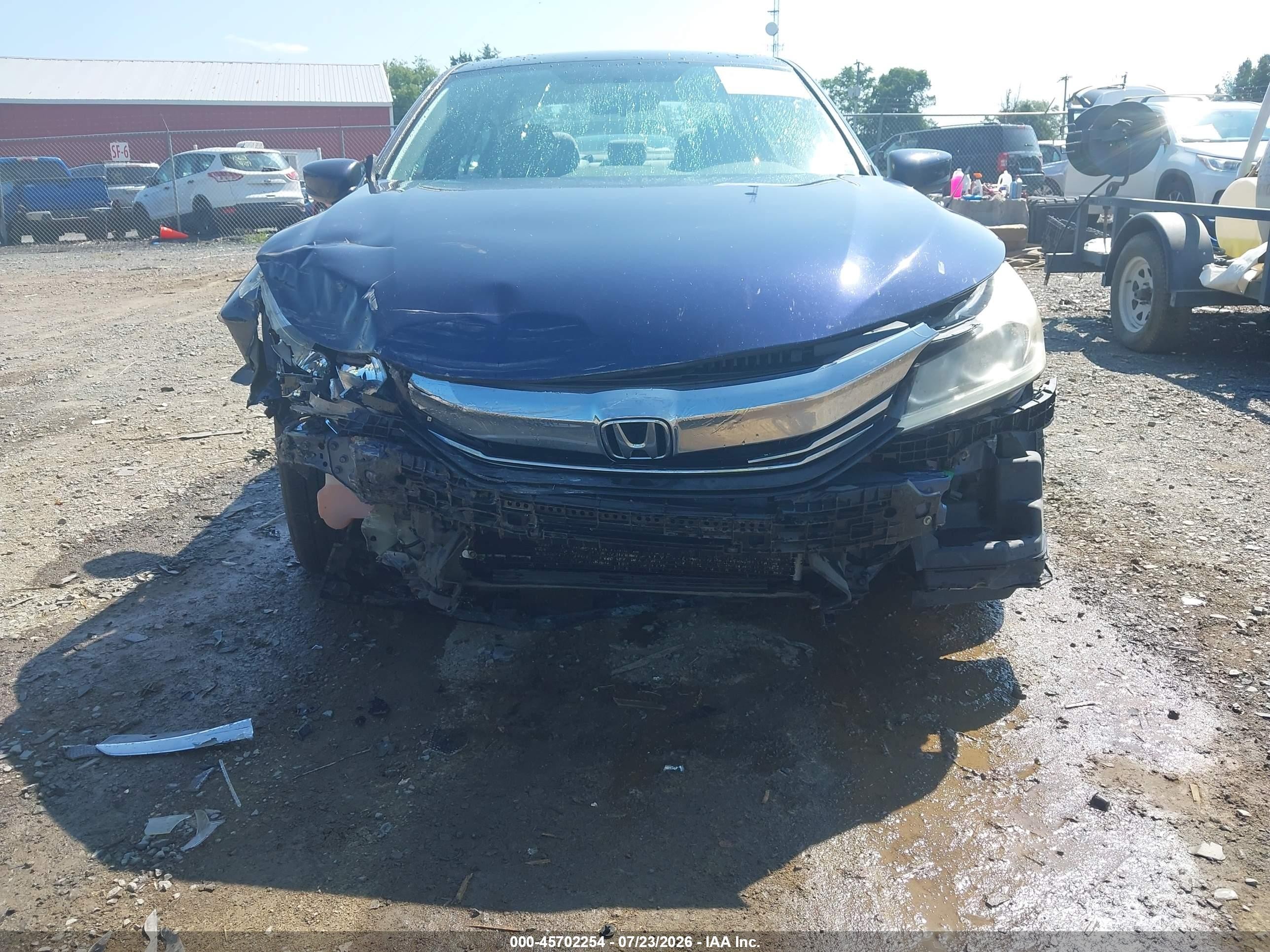 2017 Honda Accord Lx Синий vin: 1HGCR2F31HA178006