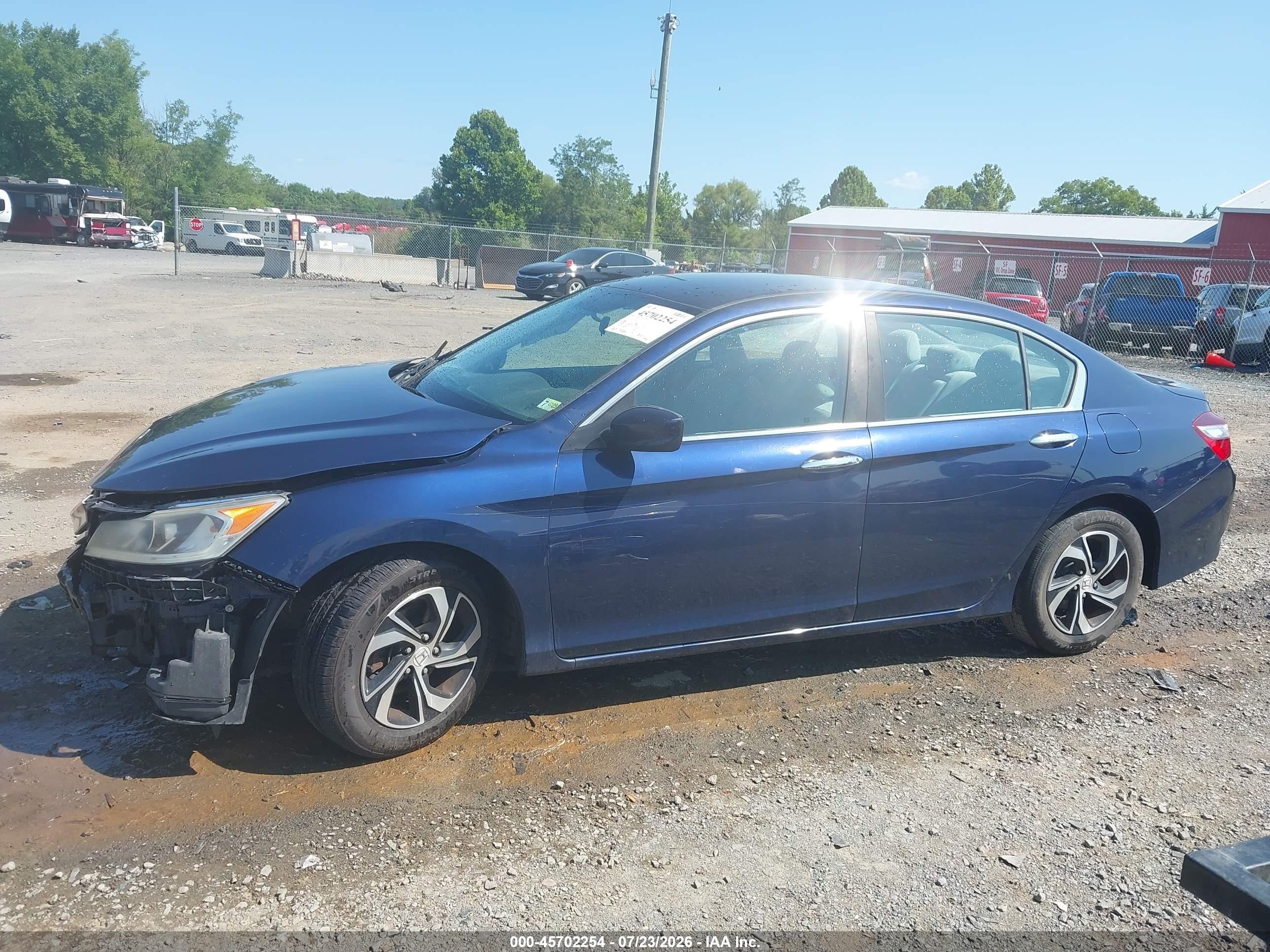 2017 Honda Accord Lx Синий vin: 1HGCR2F31HA178006