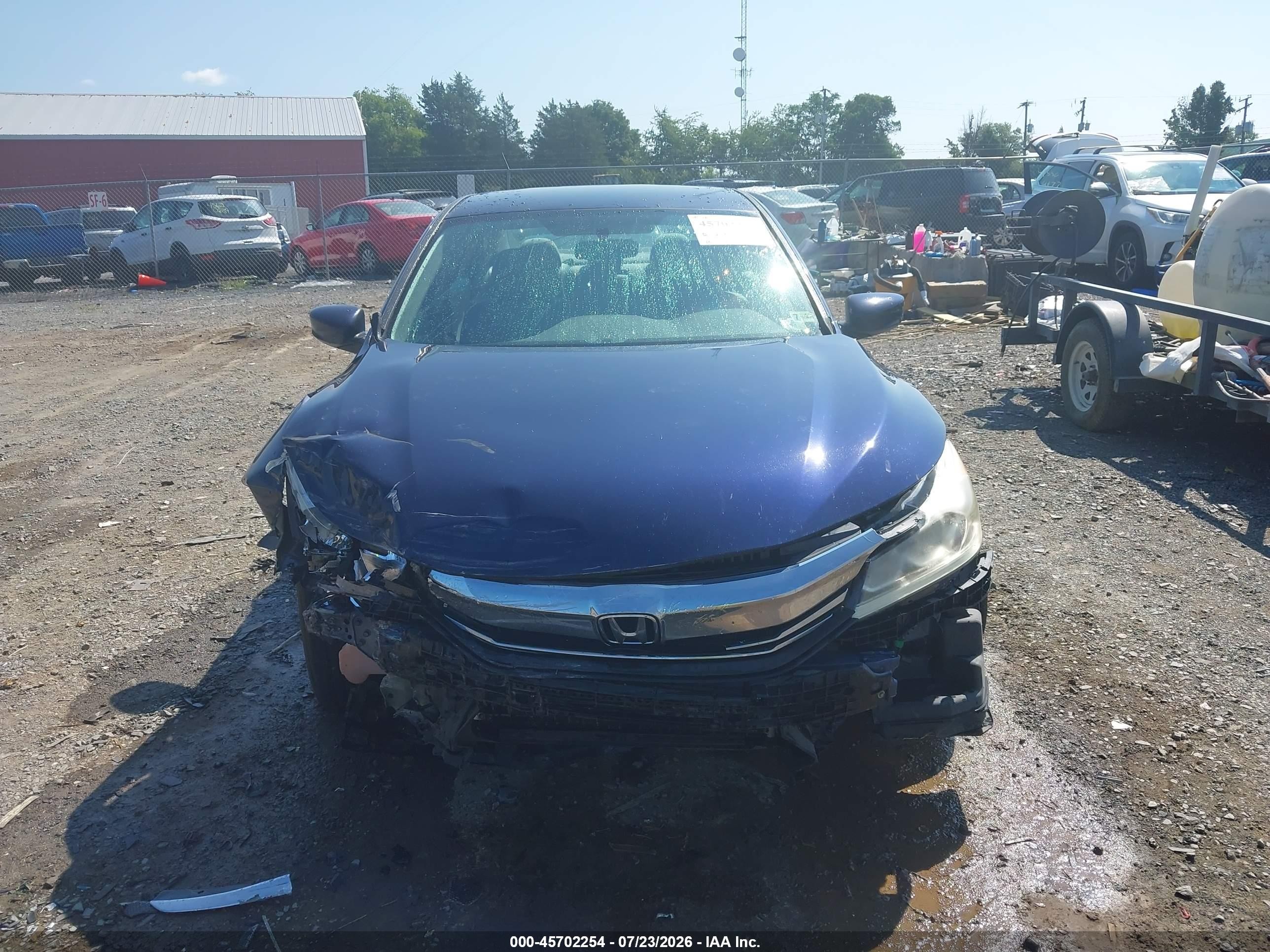 2017 Honda Accord Lx Синий vin: 1HGCR2F31HA178006