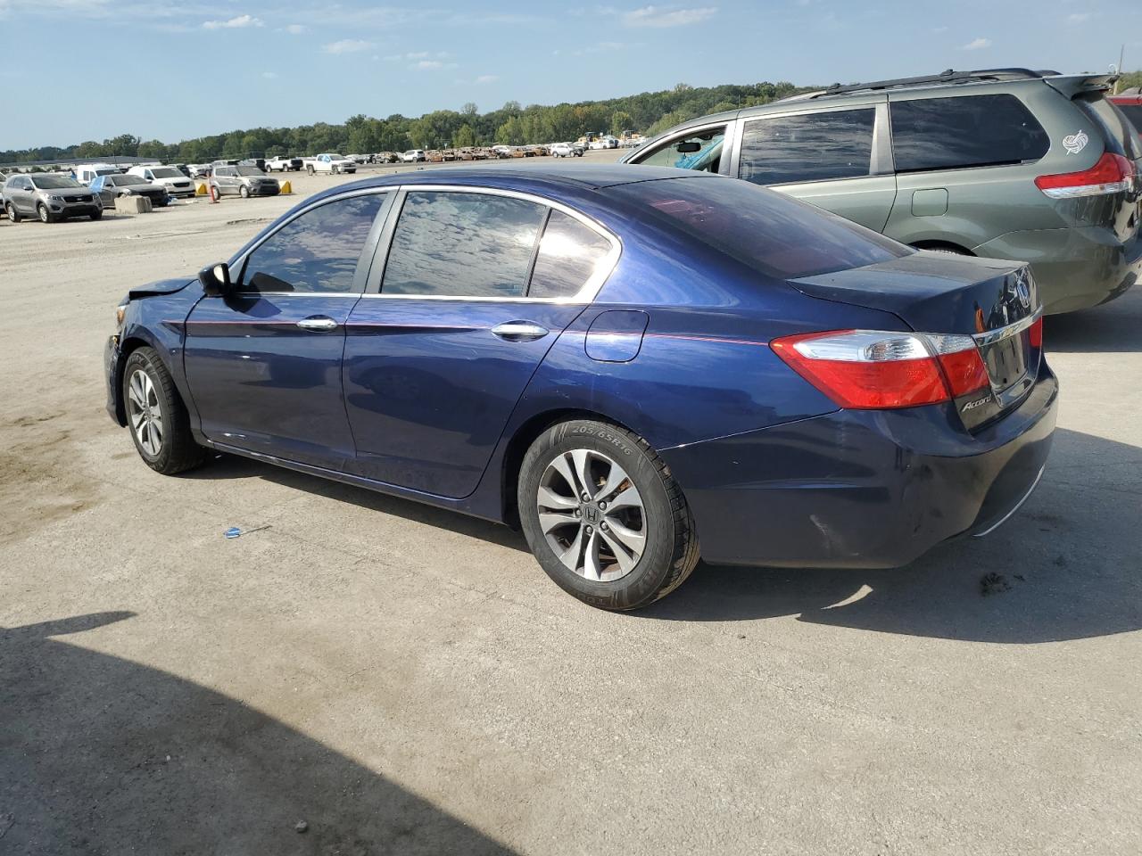 2013 Honda Accord Lx Blue vin: 1HGCR2F32DA035754