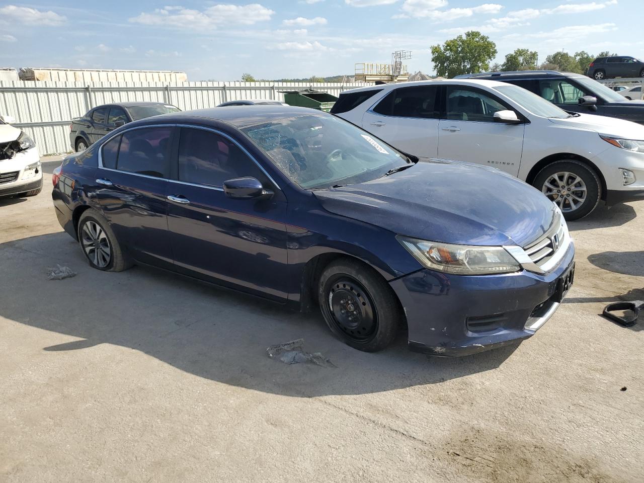2013 Honda Accord Lx Blue vin: 1HGCR2F32DA035754
