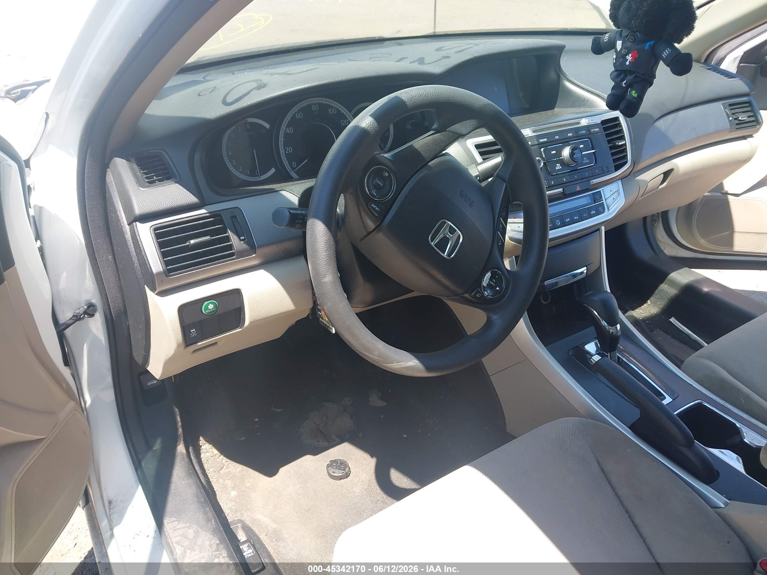 2013 Honda Accord Lx White vin: 1HGCR2F32DA050237