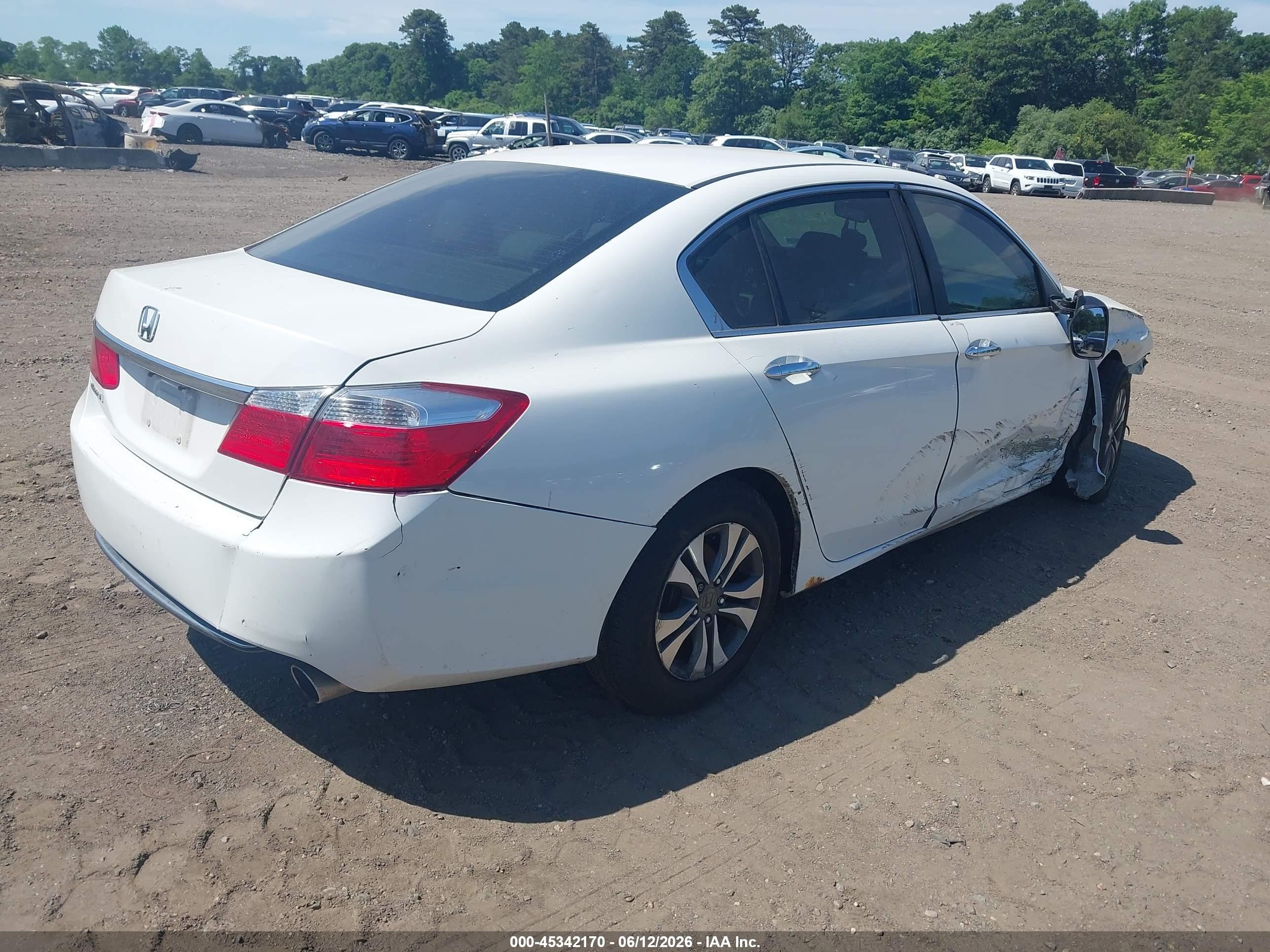 2013 Honda Accord Lx White vin: 1HGCR2F32DA050237
