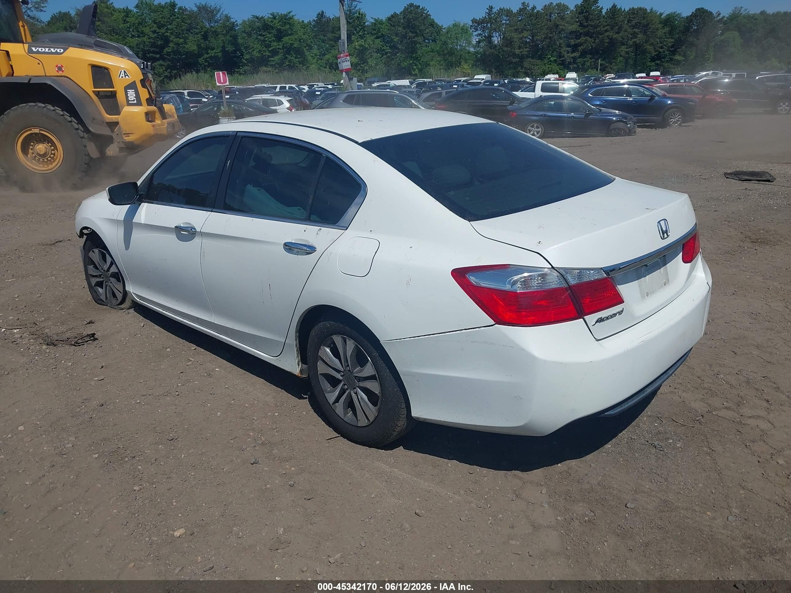 2013 Honda Accord Lx White vin: 1HGCR2F32DA050237