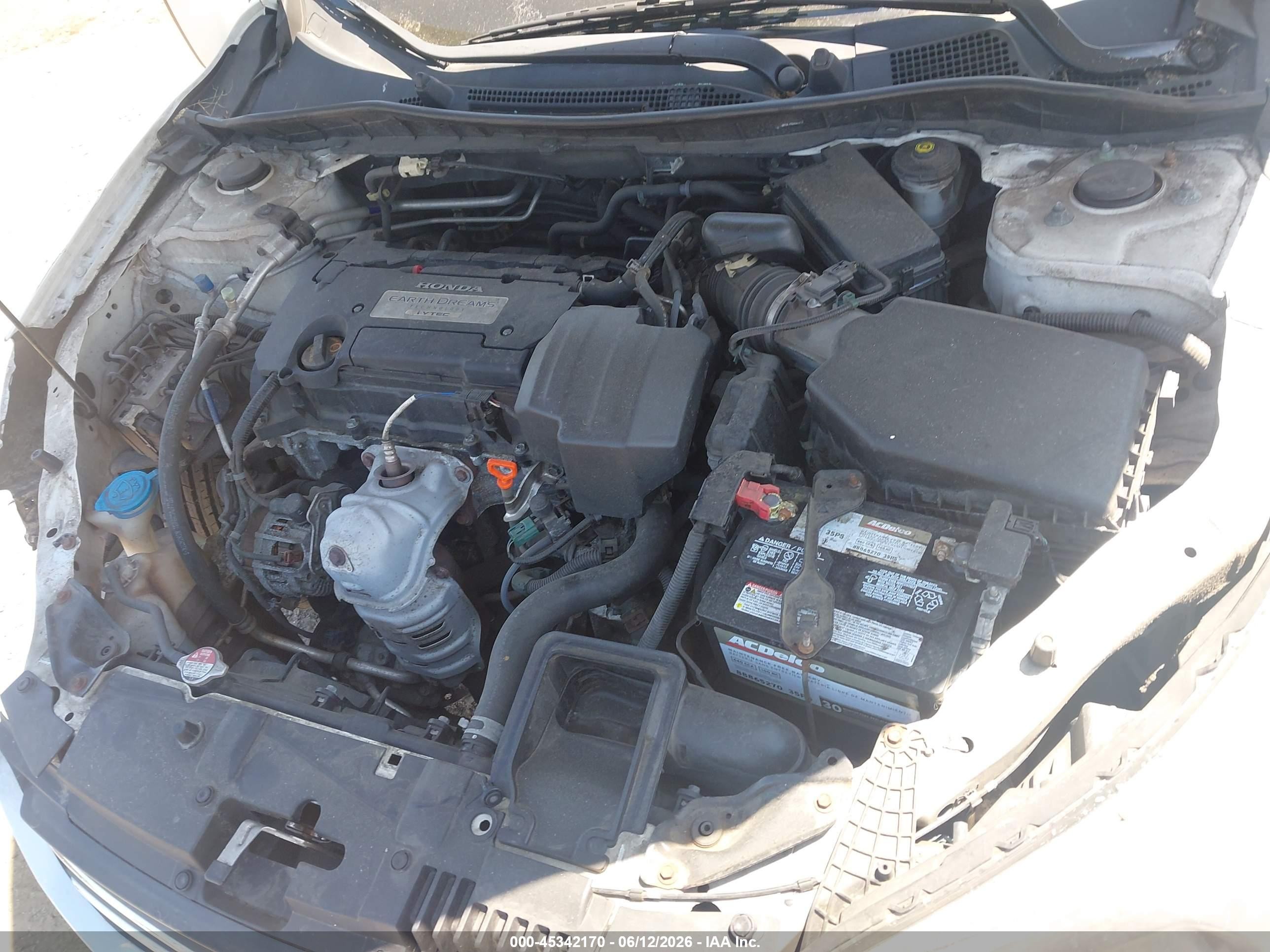 2013 Honda Accord Lx White vin: 1HGCR2F32DA050237