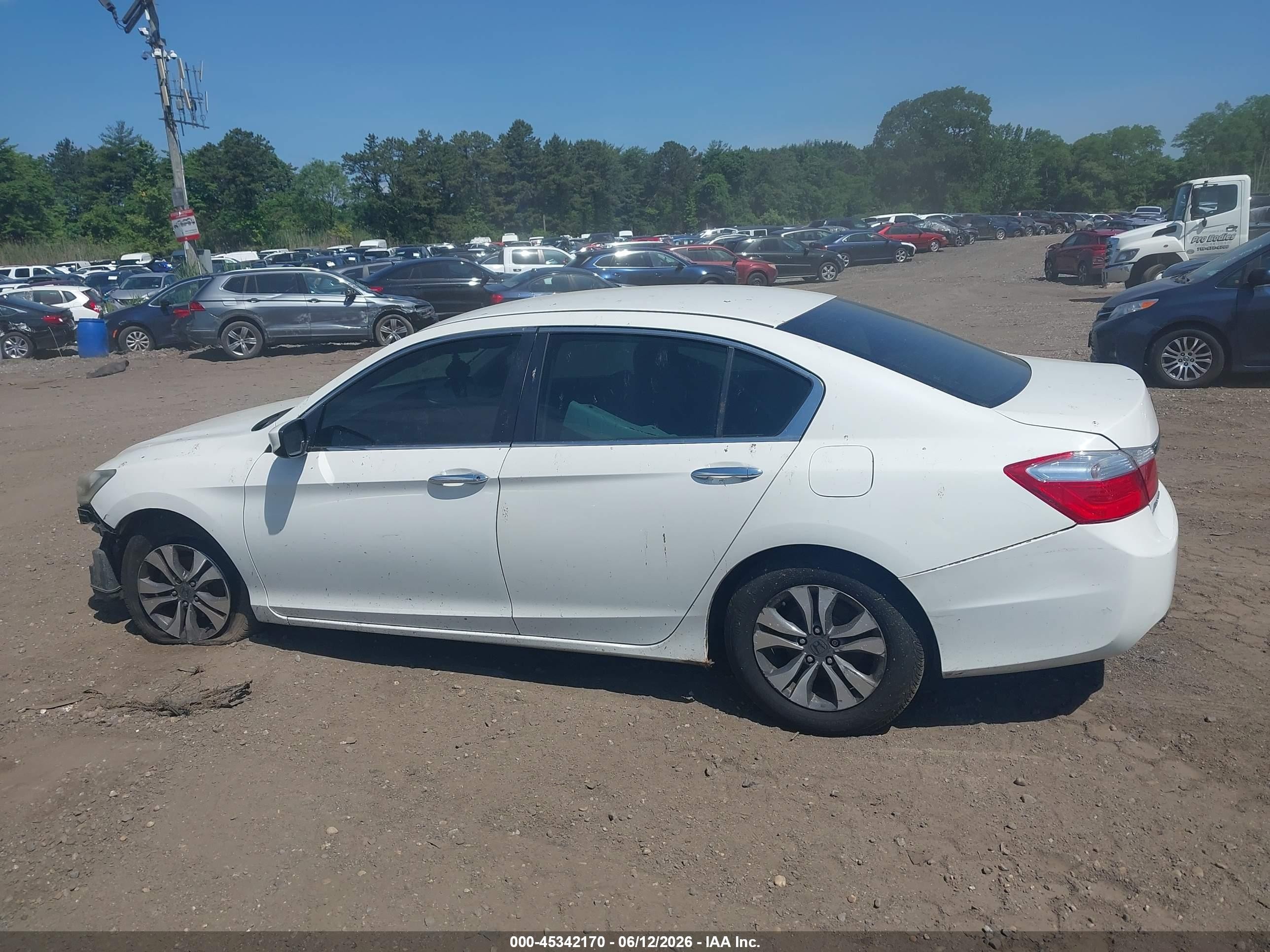 2013 Honda Accord Lx White vin: 1HGCR2F32DA050237